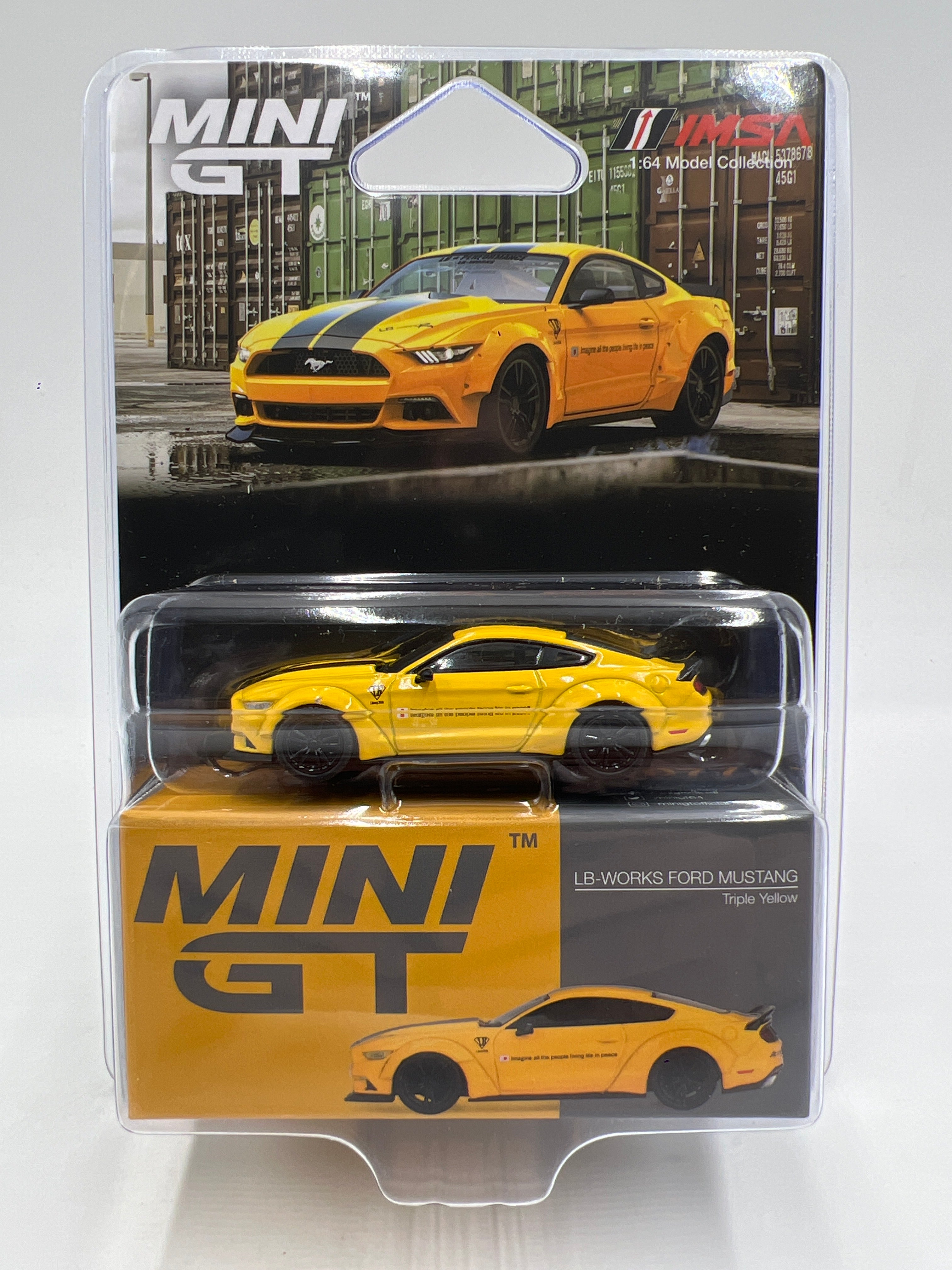 Mini GT #1077 LB-Works Ford Mustang IMSA Triple Yellow 236G