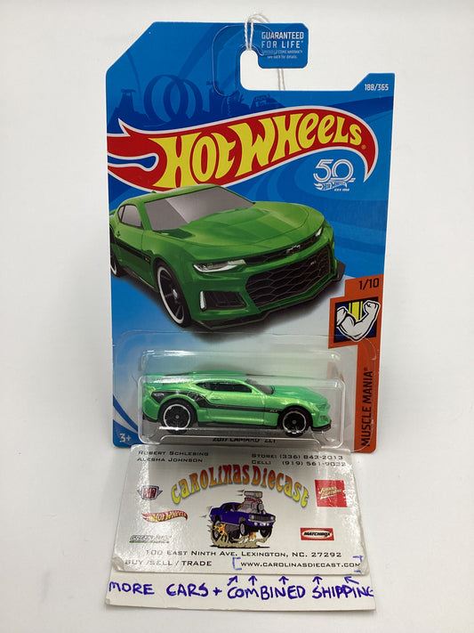 2018 Hot Wheels #188 2017 Camaro ZL1 Green 13F