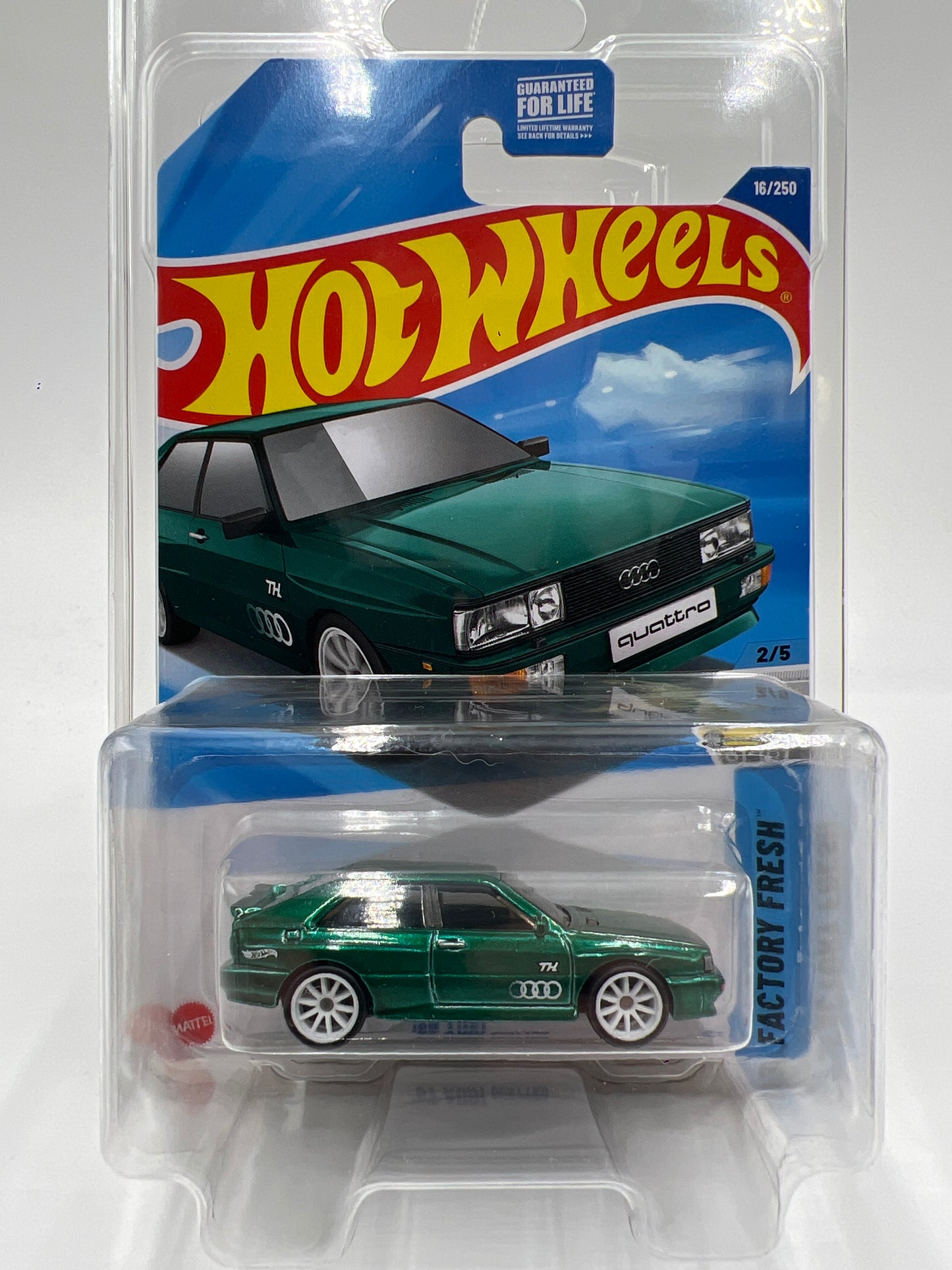 2025 Hot Wheels A Case Super Treasure Hunt #16 87 Audi Quattro Green W/Protector #1