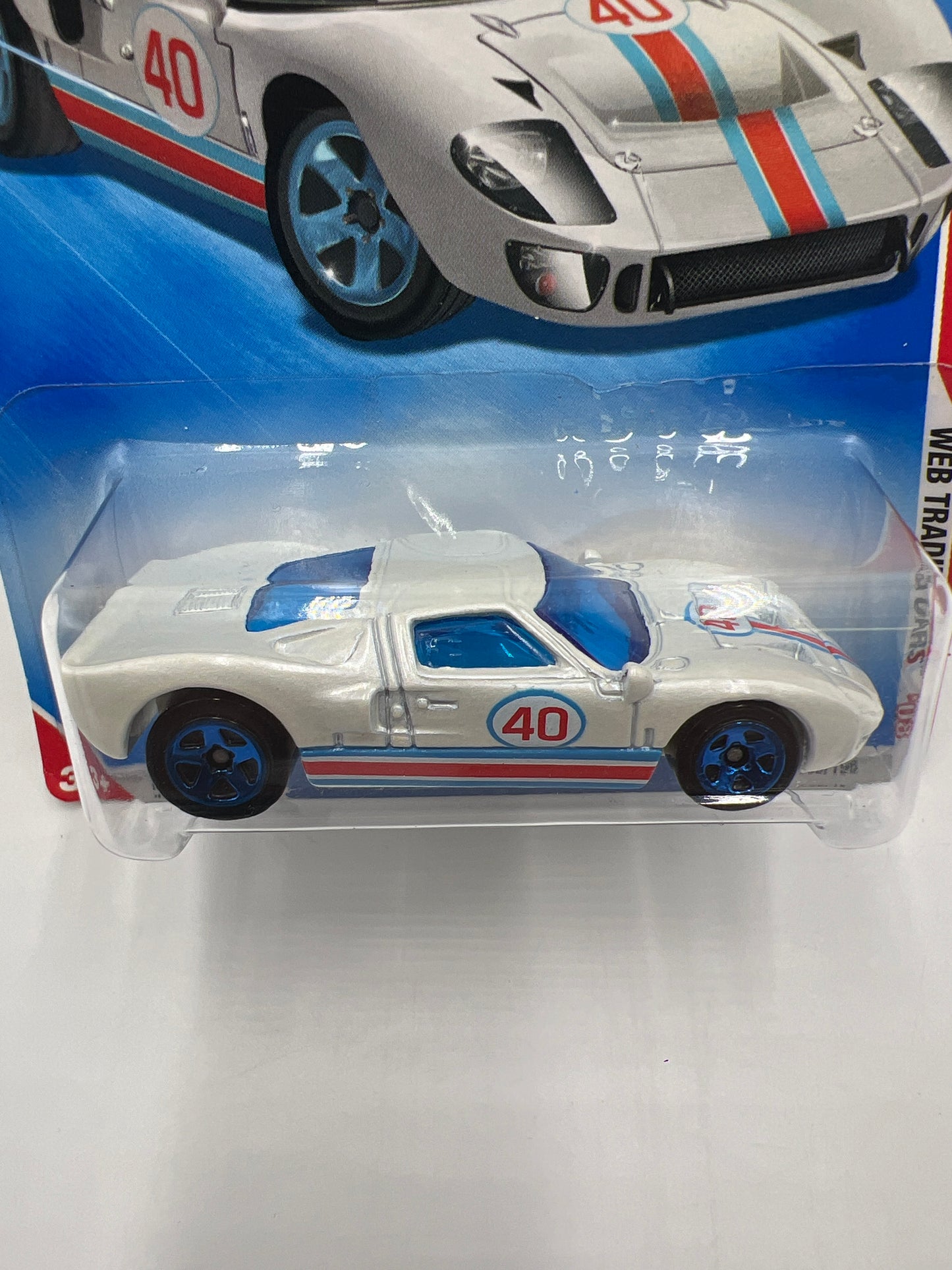 2008 Hot Wheels Web Trading Cars #95 Ford GT40 White 25E