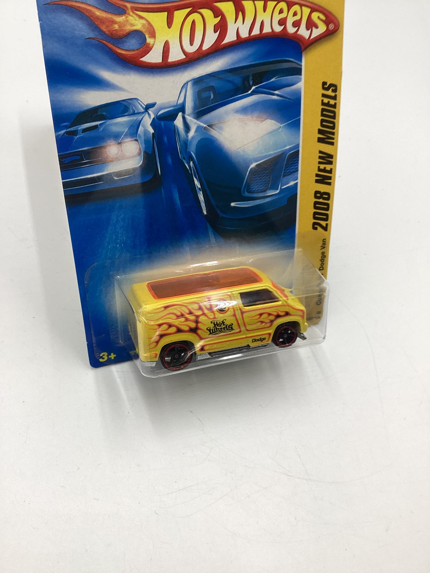 2008 Hot Wheels New Models #7 Custom 77 Dodge Van Yellow 43E