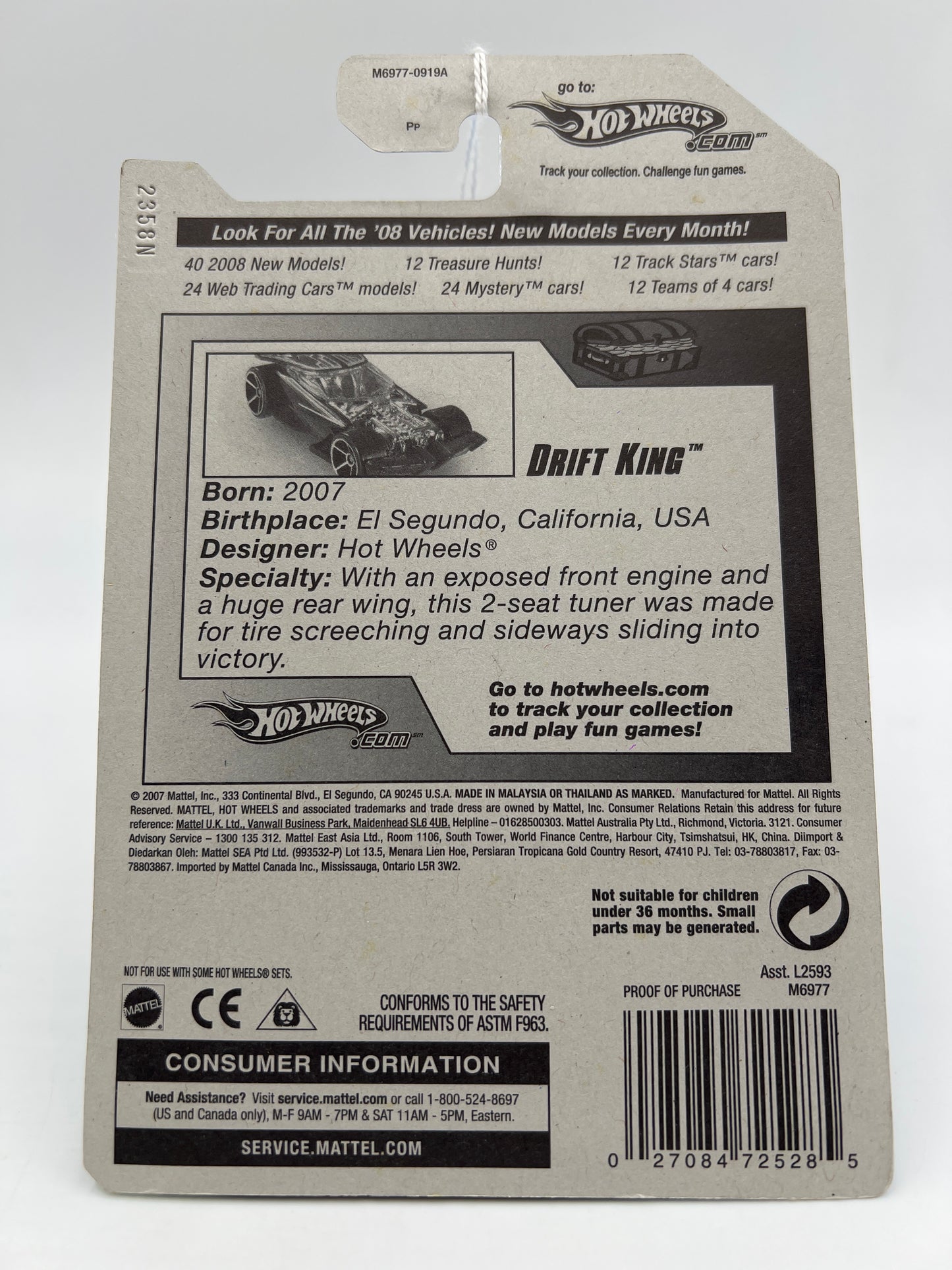 2007 Hot Wheels Treasure Hunt #171 Drift King Black