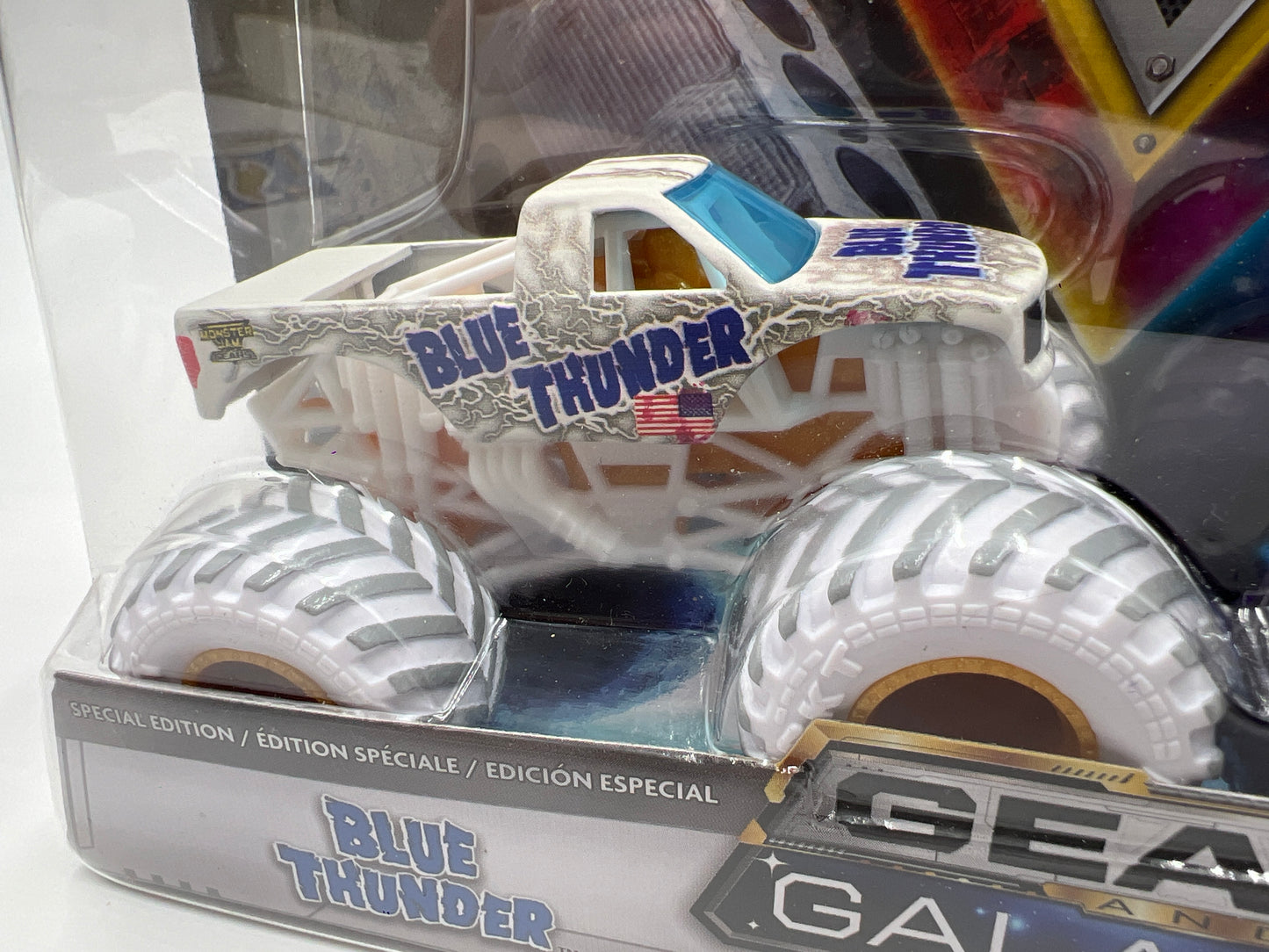 Monster Jam Gears And Galaxies Walmart Exclusive Special Edition Blue Thunder & Grave Digger
