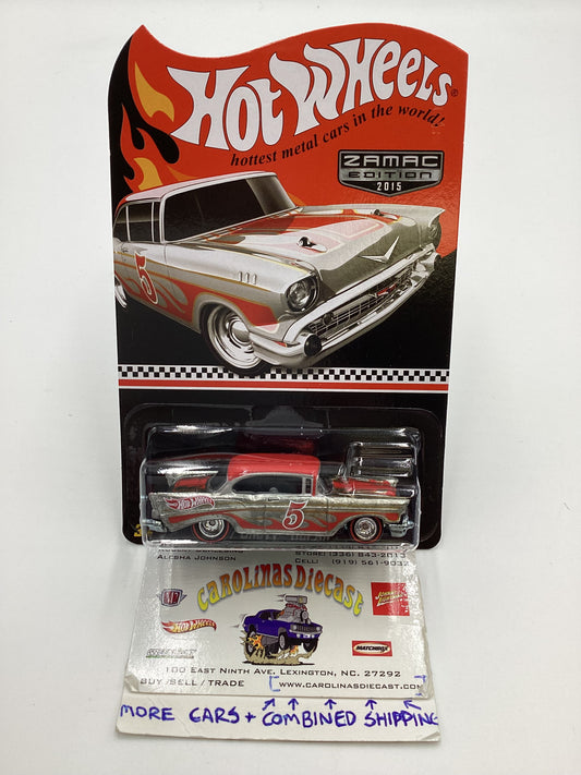 2015 Hot wheels 57 Chevy Bel Air Walmart Zamac Mail In #5 with protector