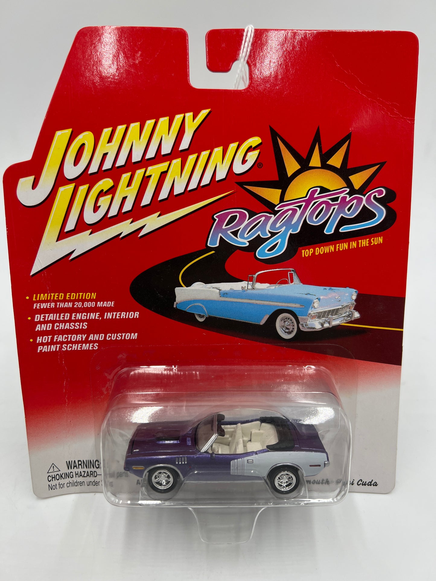 Johnny Lightning Ragtops 1971 Plymouth Hemi Cuda Purple Bad Card 228G