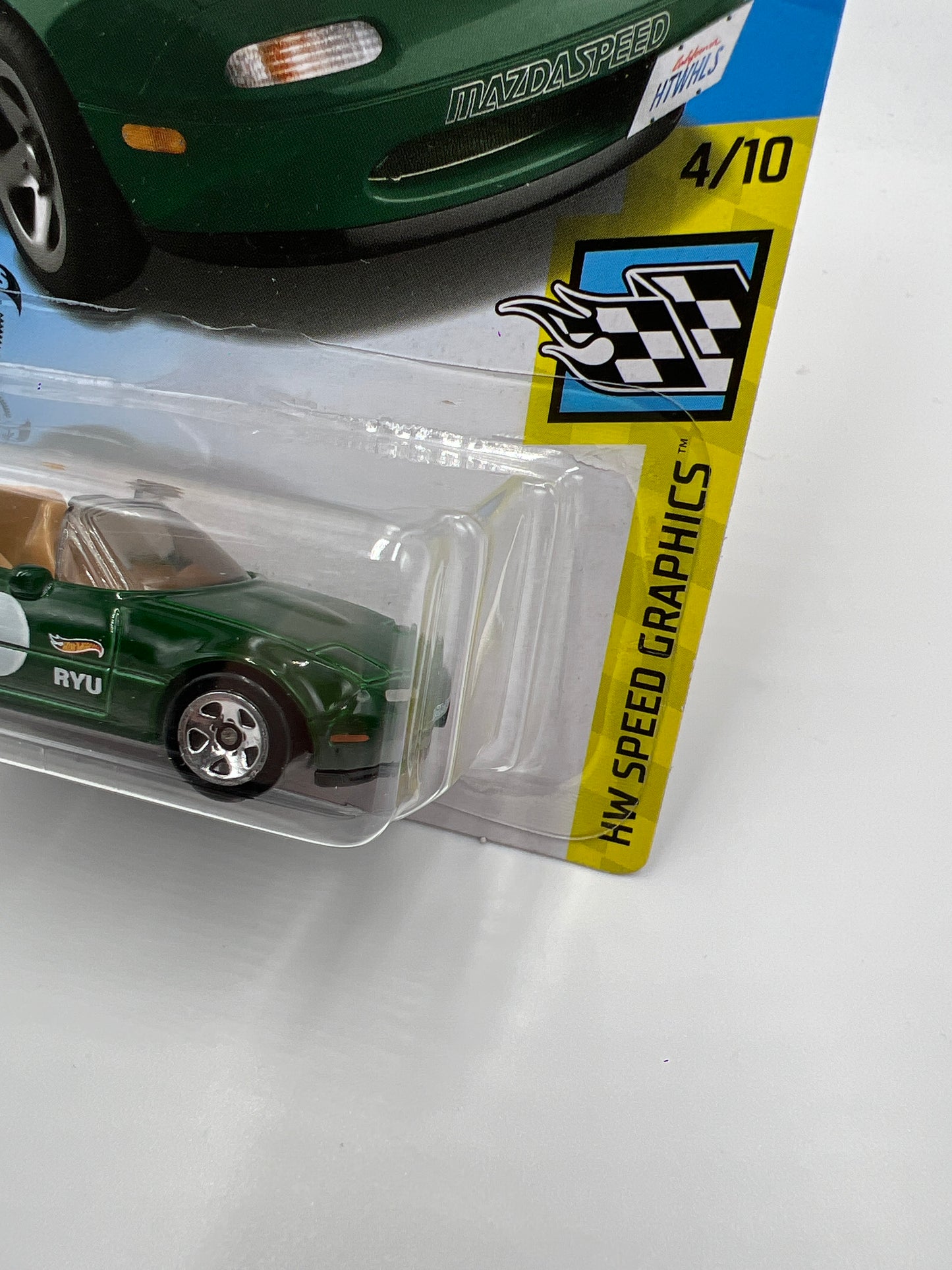 2019 Hot Wheels GameStop Exclusive 91 Mazda MX-5 Miata Green W/Protector