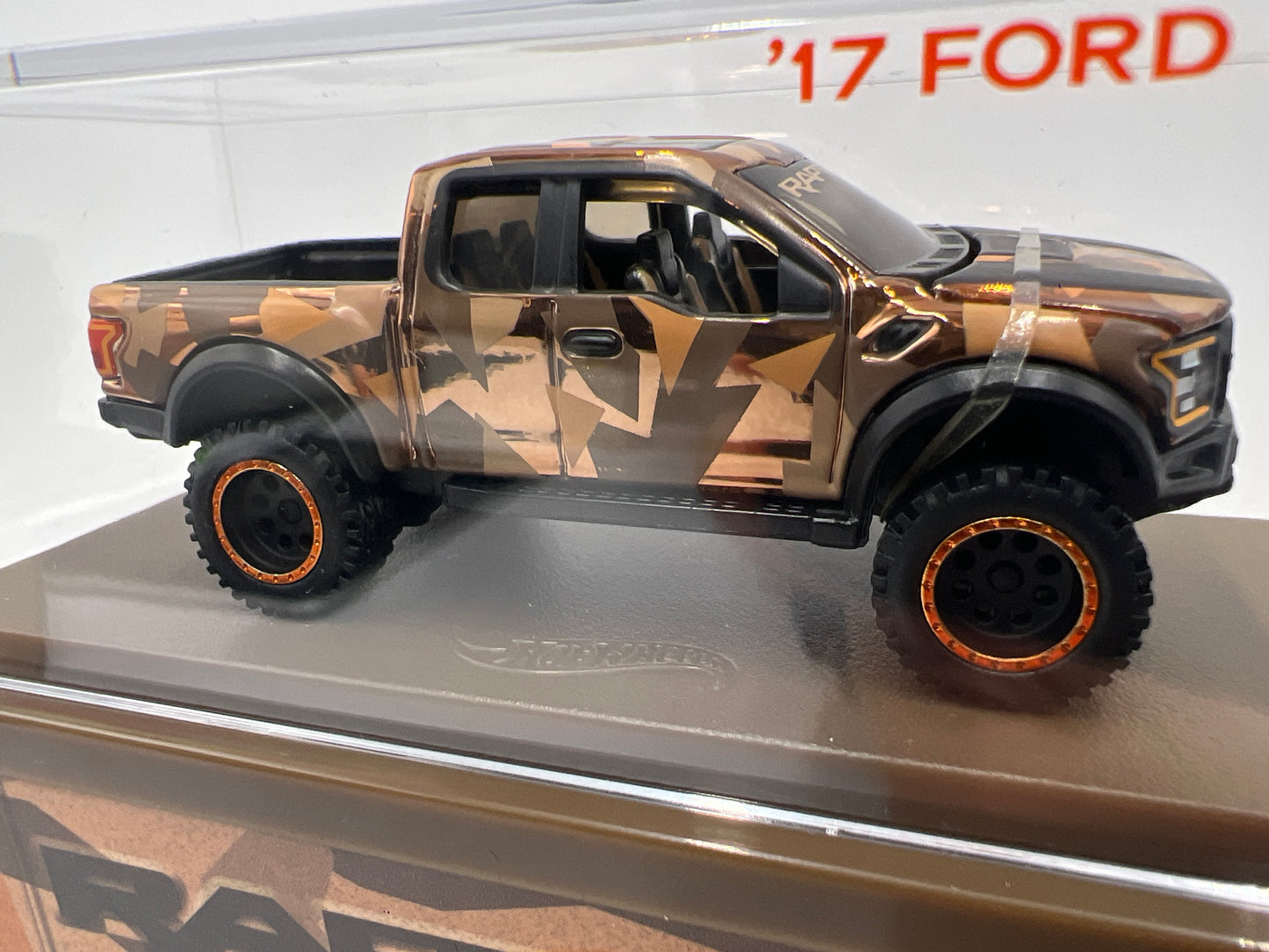 Hot Wheels RLC 17 Ford Raptor Camo Brown #14549/25000