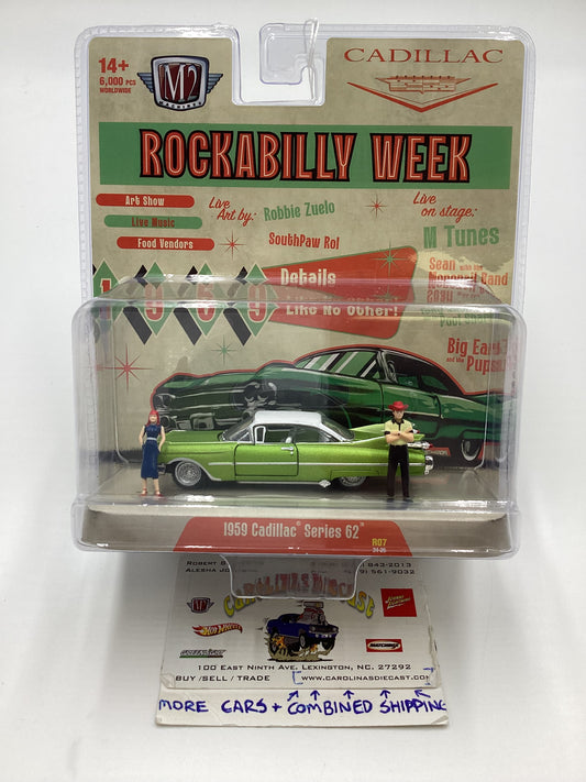 M2 Machines Diorama 1959 Cadillac Series 62 Green R07 199F