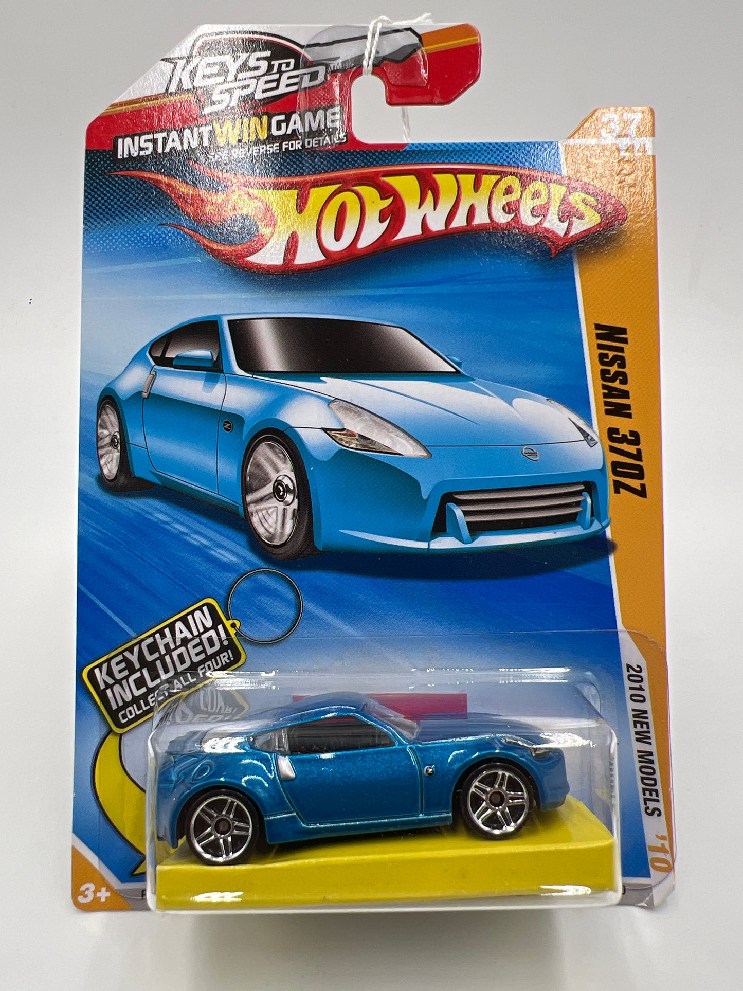 2010 Hot Wheels New Models #37 Nissan 370Z Blue Keys To Speed W/Keychain SR