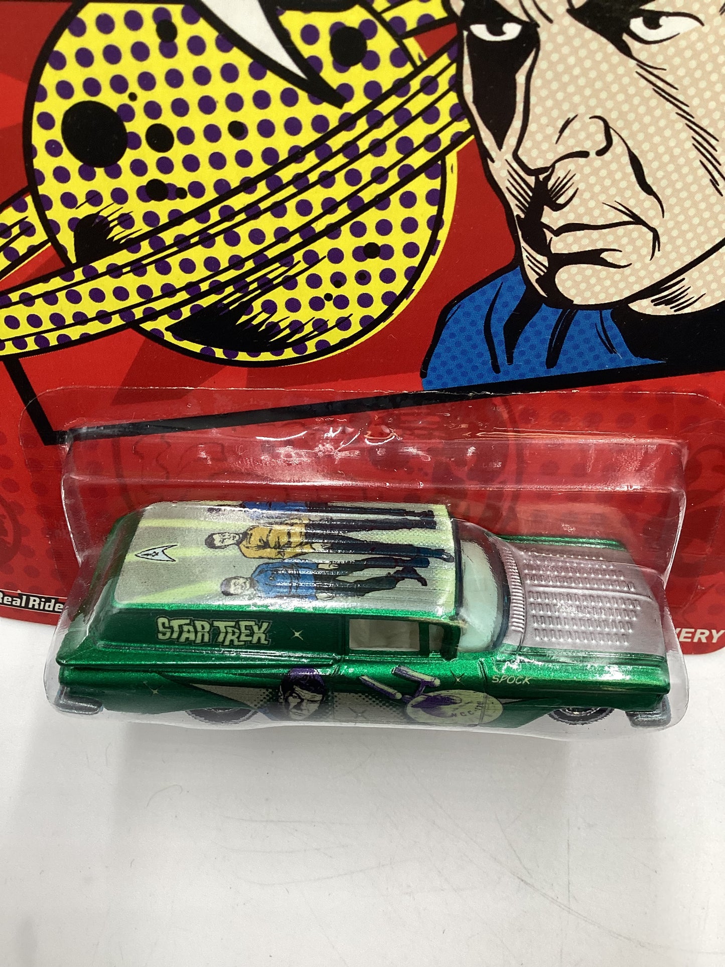 Hot wheels Pop Culture Star Trek Spock 59 Chevy Delivery Green 267A