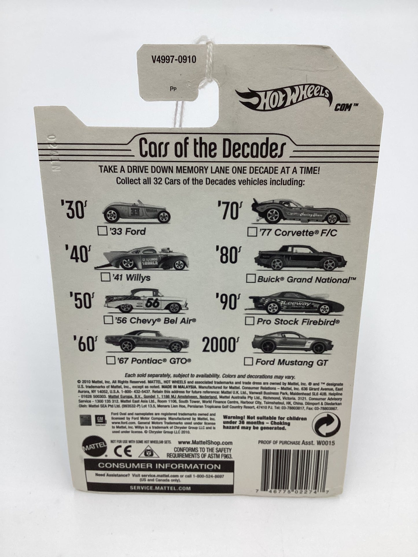 2011 Hot Wheels Cars of the Decades The 90s #25 Pro Stock Firebird Purple 157E