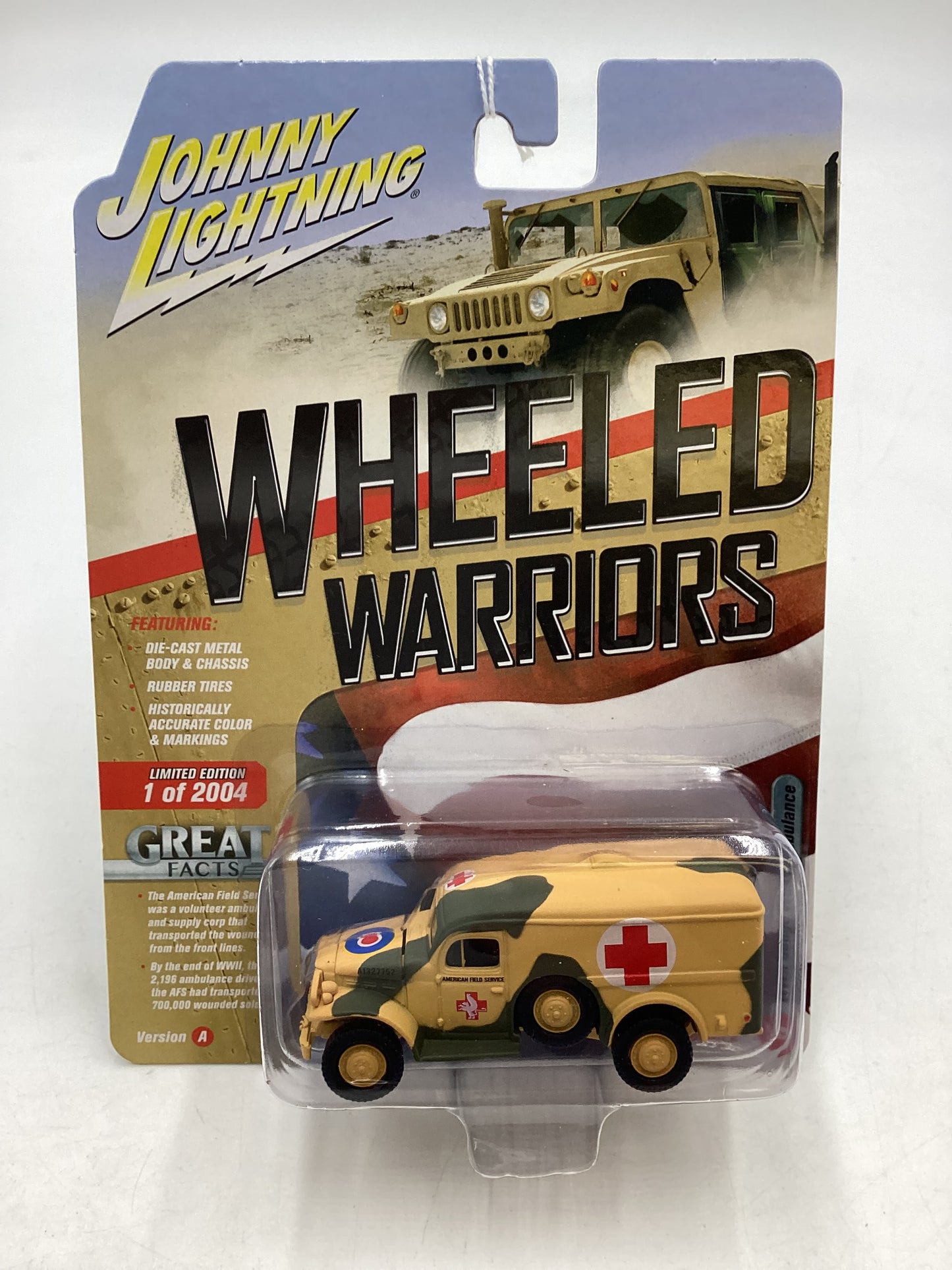 Johnny Lightning Wheeled Warriors WWII Dodge WC54 Ambulance 219B