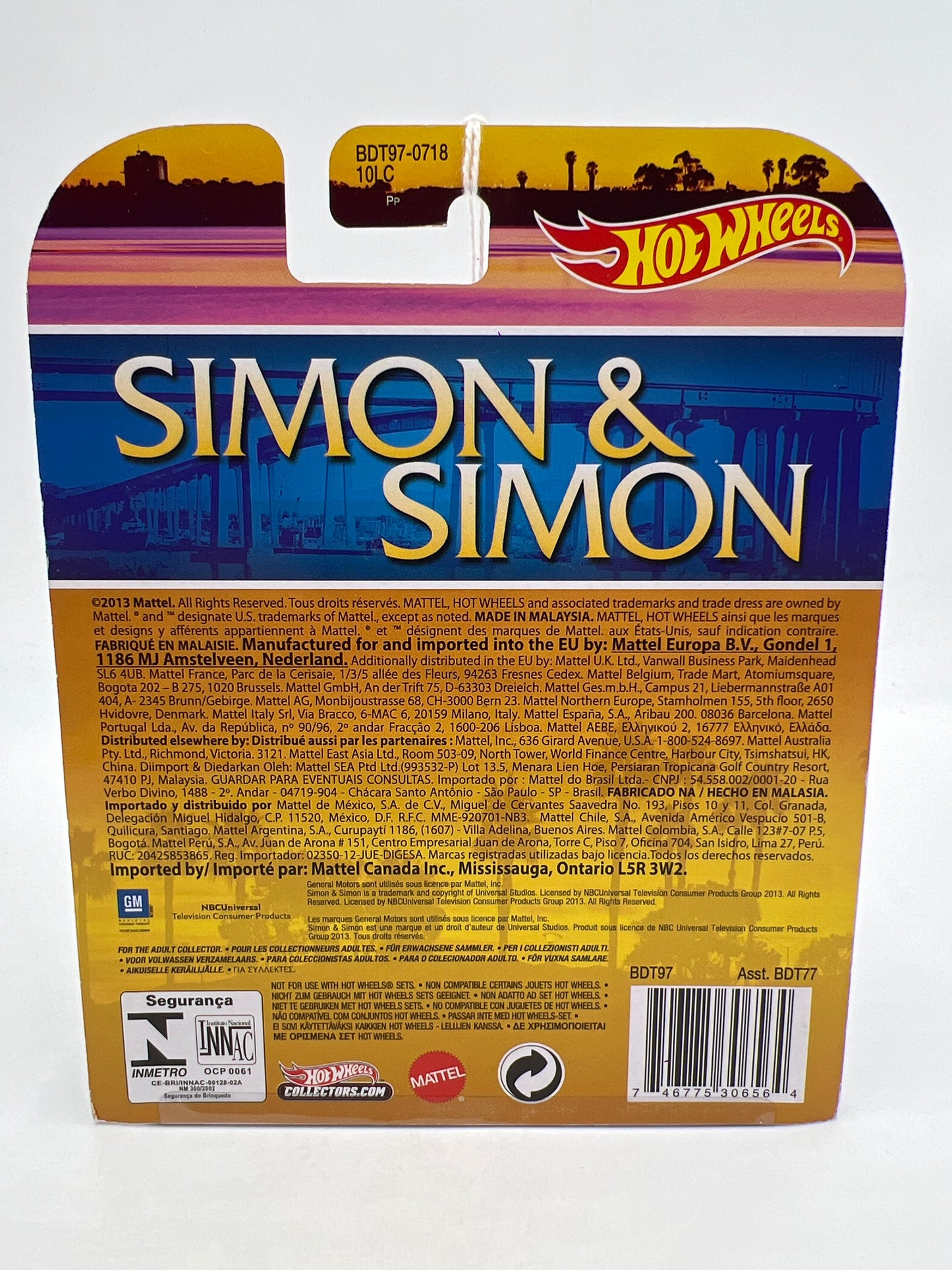 Hot Wheels Premium Retro Entertainment Simon & Simon 57 Chevy Bel Air Convertible Black 244A