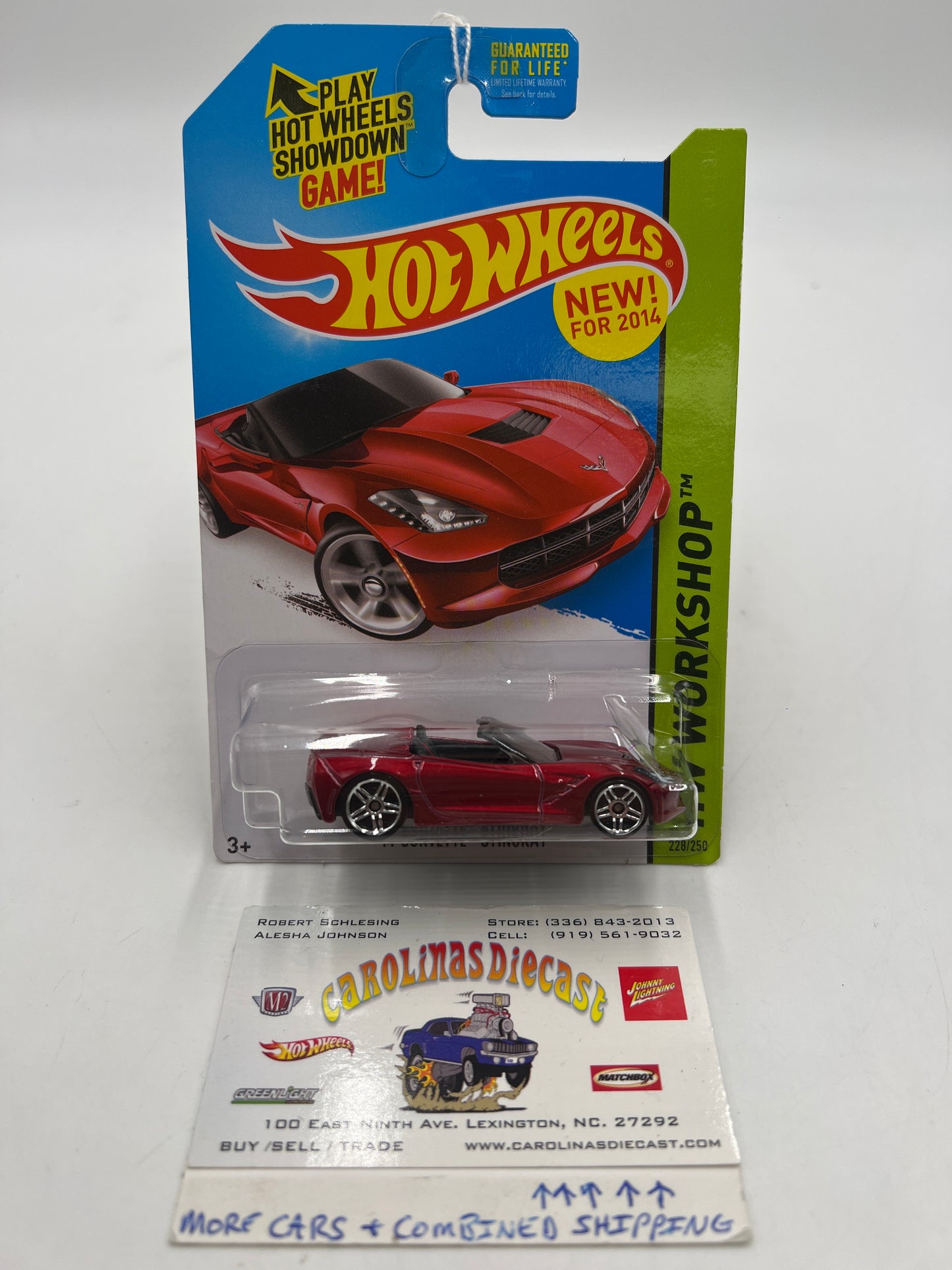 2014 Hot Wheels Workshop #228 14 Corvette Stingray Red 9F