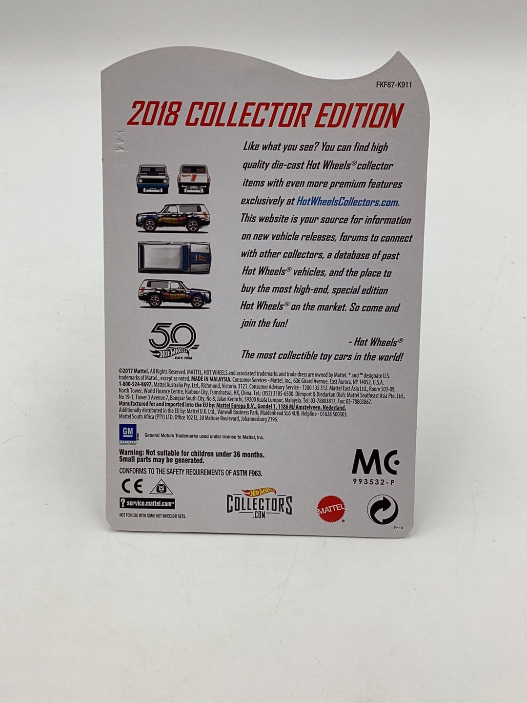 Hot wheels RLC 2018 collectors edition 70 Chevy Blazer