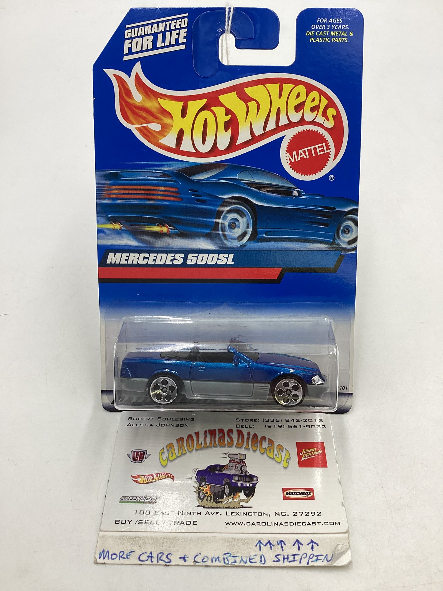 2000 Hot Wheels #134 Blue Mercedes 500 SL 92E