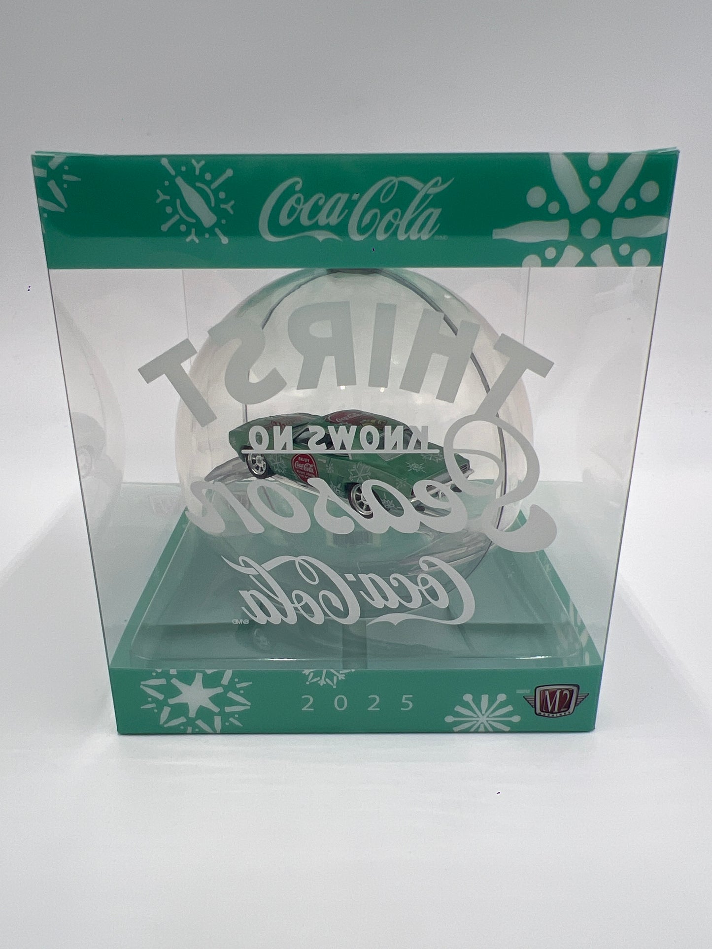 2025 M2 Machines Coca Cola Holiday Christmas Ornaments 1969 Chevrolet Camaro Green