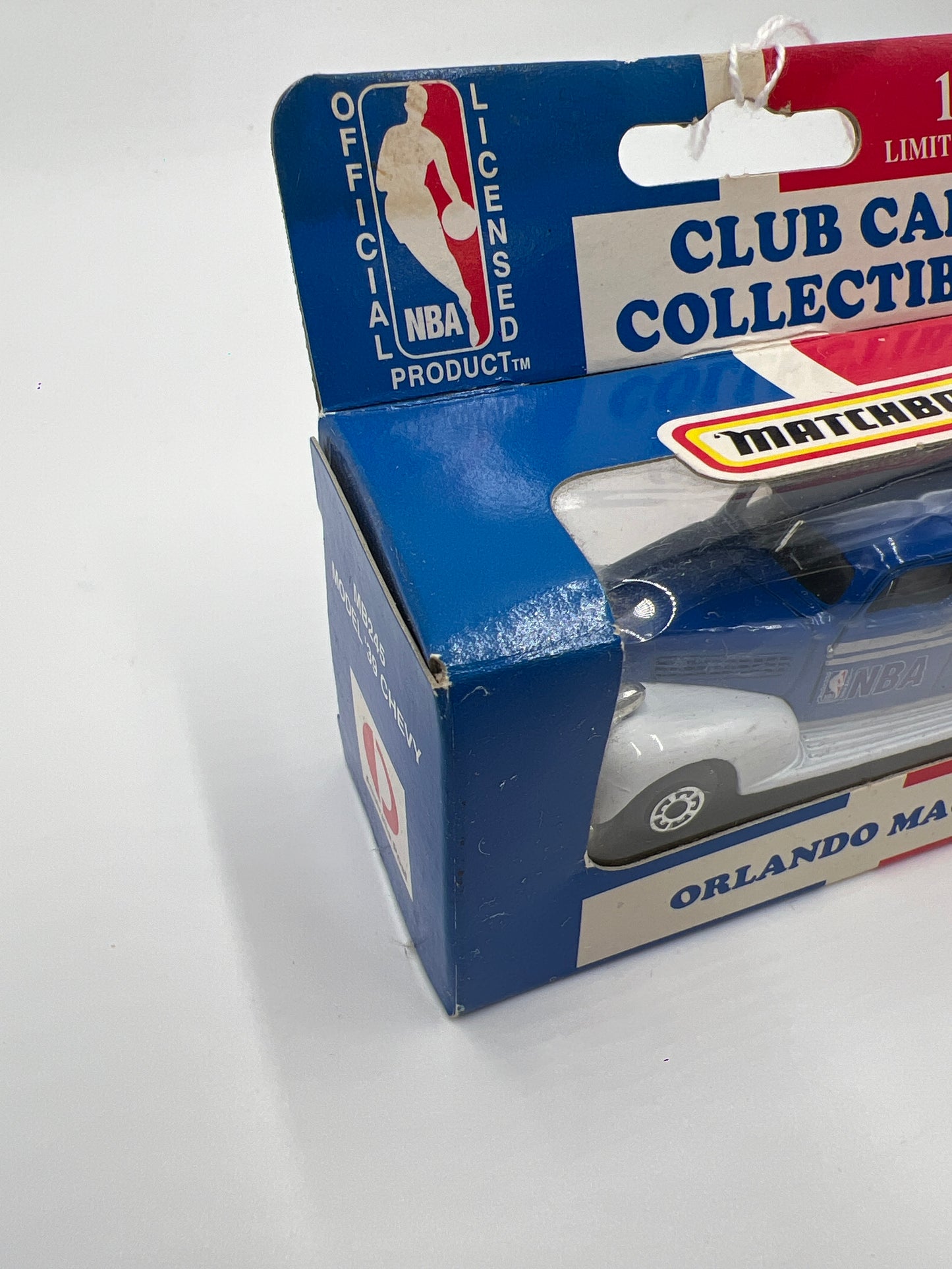 Matchbox 1995 NBA Club Car Collectible MB245 Model 39 Chevy Orlando Magic Blue