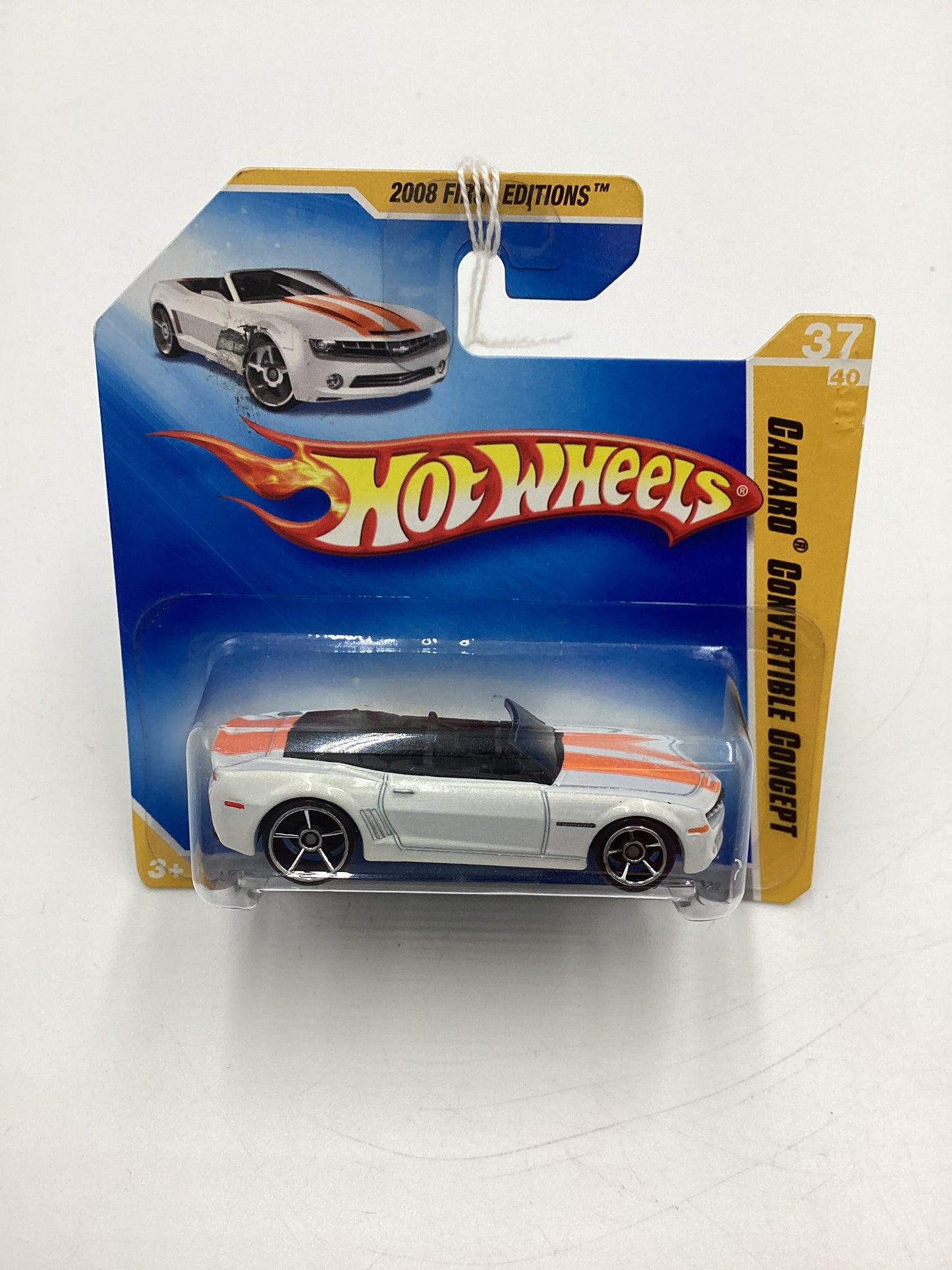 2008 Hot wheels New Models #37 Camaro Concept Convertible White Short Card 4A