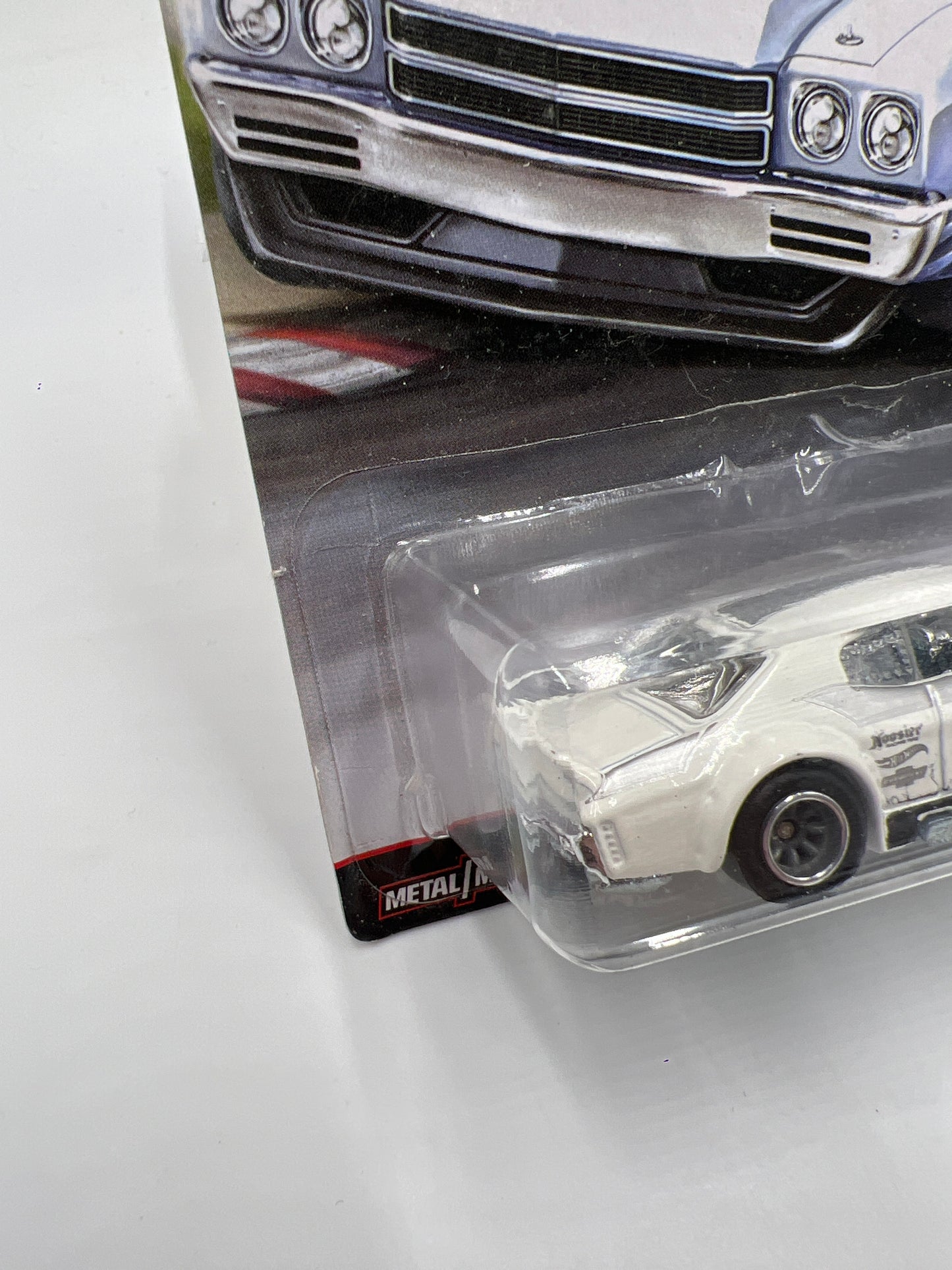 Hot Wheels Premium Track Day #3 70 Chevy Chevelle White 245M