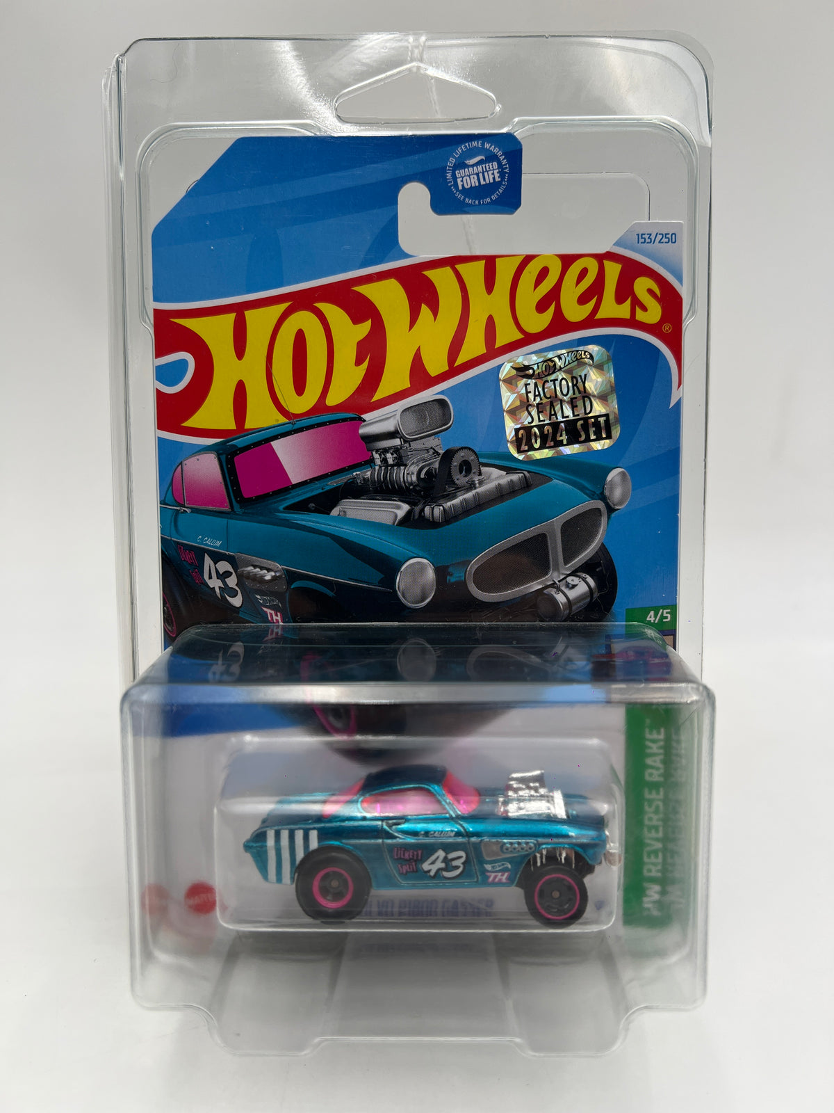 2024 Hot Wheels Factory Sealed Super Treasure Hunt #153 Volvo P1800 Gasser Blue W/Protector