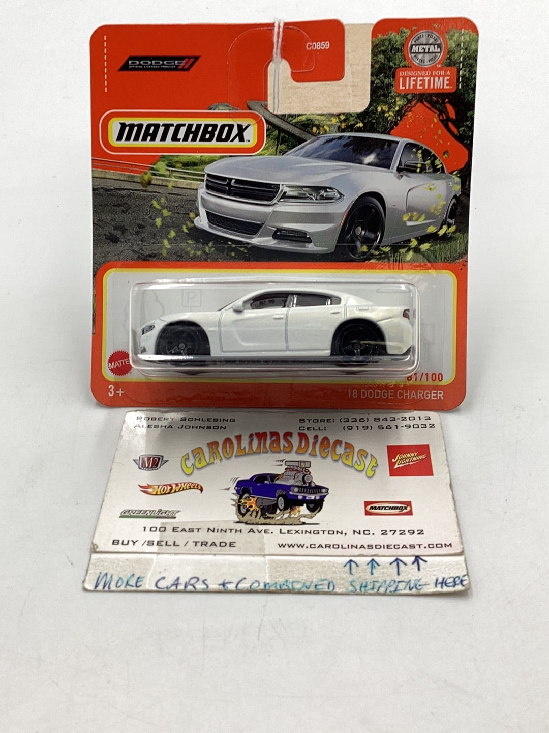 2023 Matchbox #81 2018 Dodge Charger short card 50i