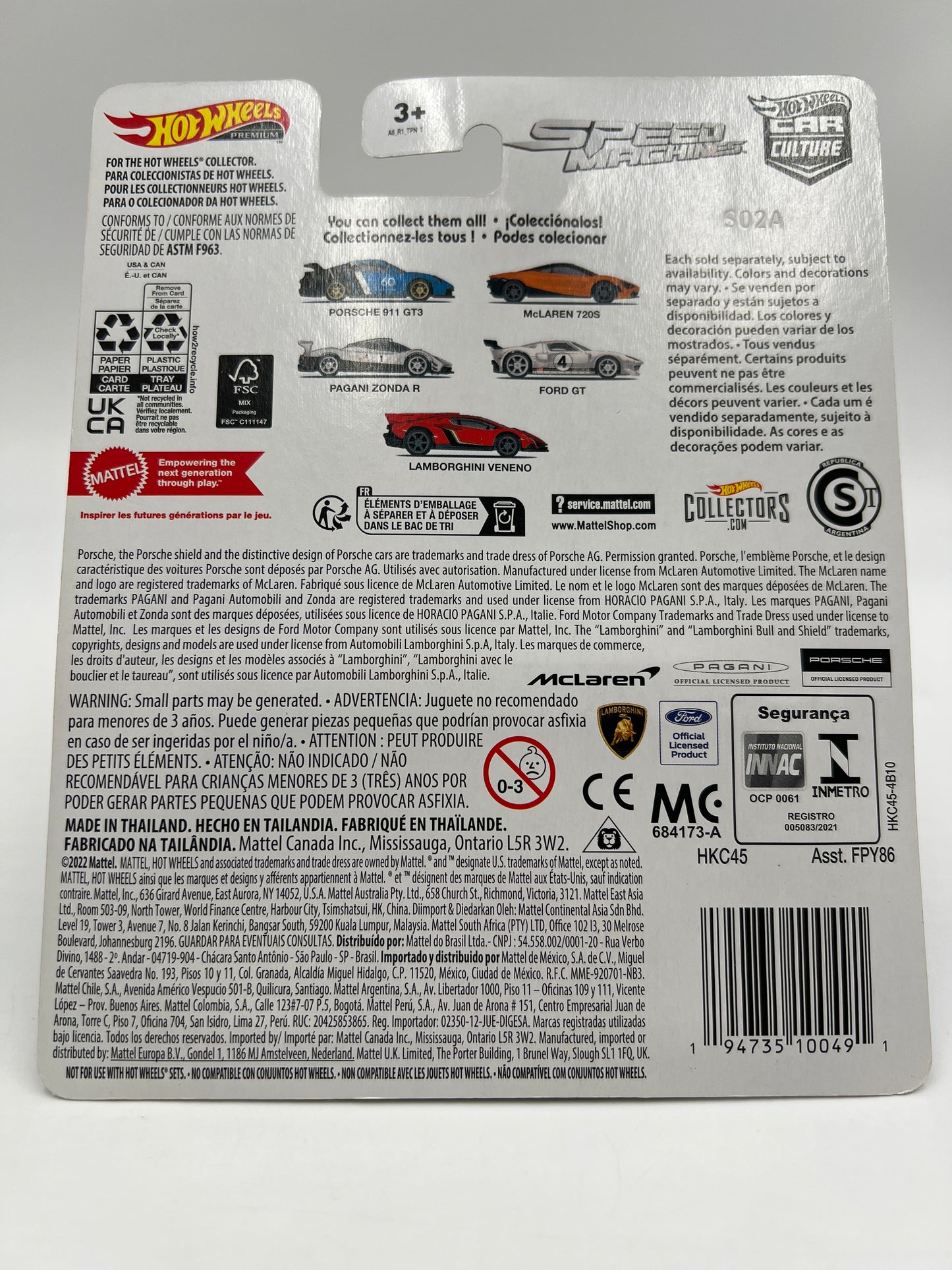 Hot Wheels Premium Car Culture Speed Machines CHASE #0 Porsche 911 GT3 Black W/Protector