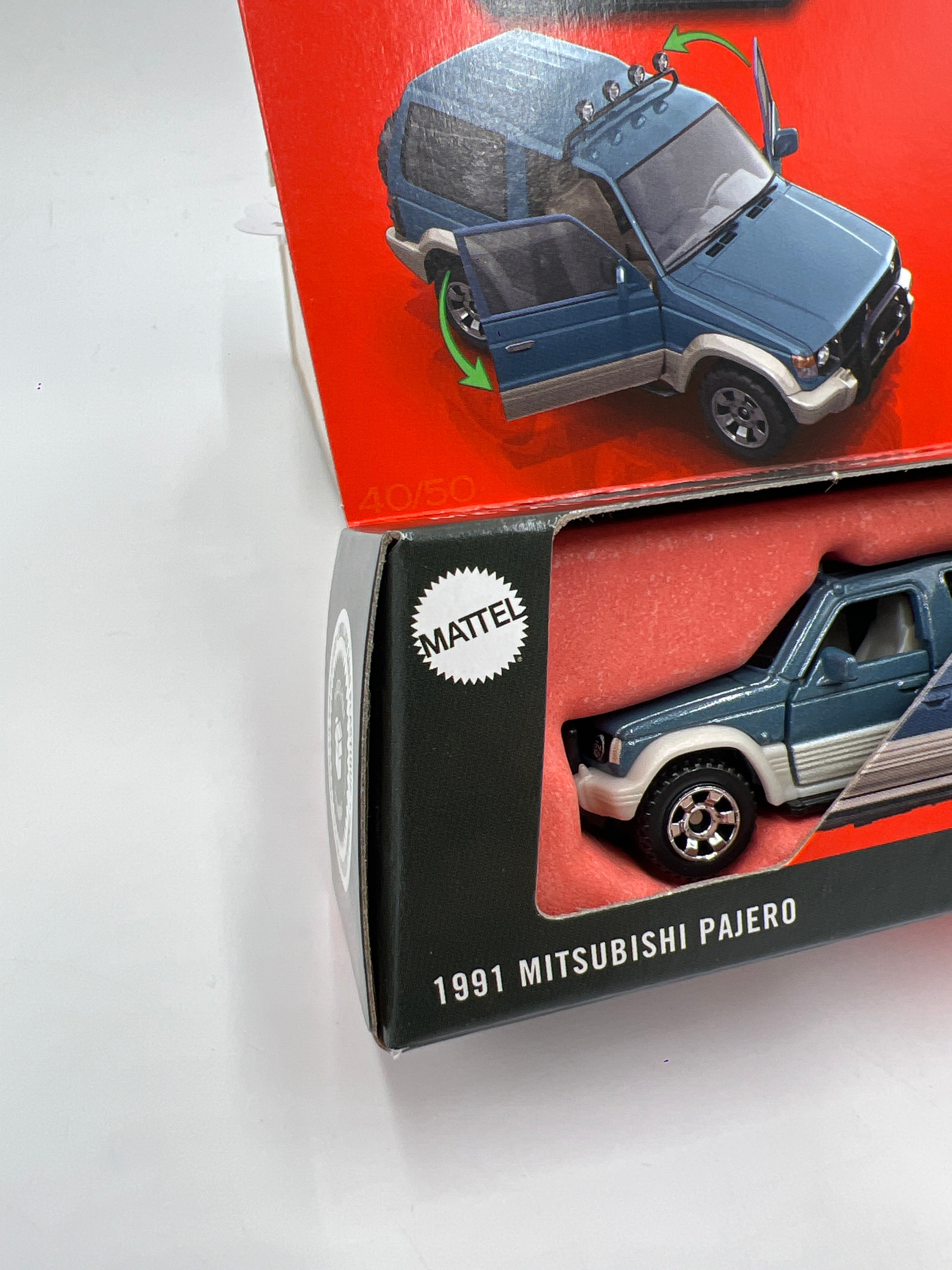 2025 Matchbox Moving Parts #40 1991 Mitsubishi Pajero Blue 169M