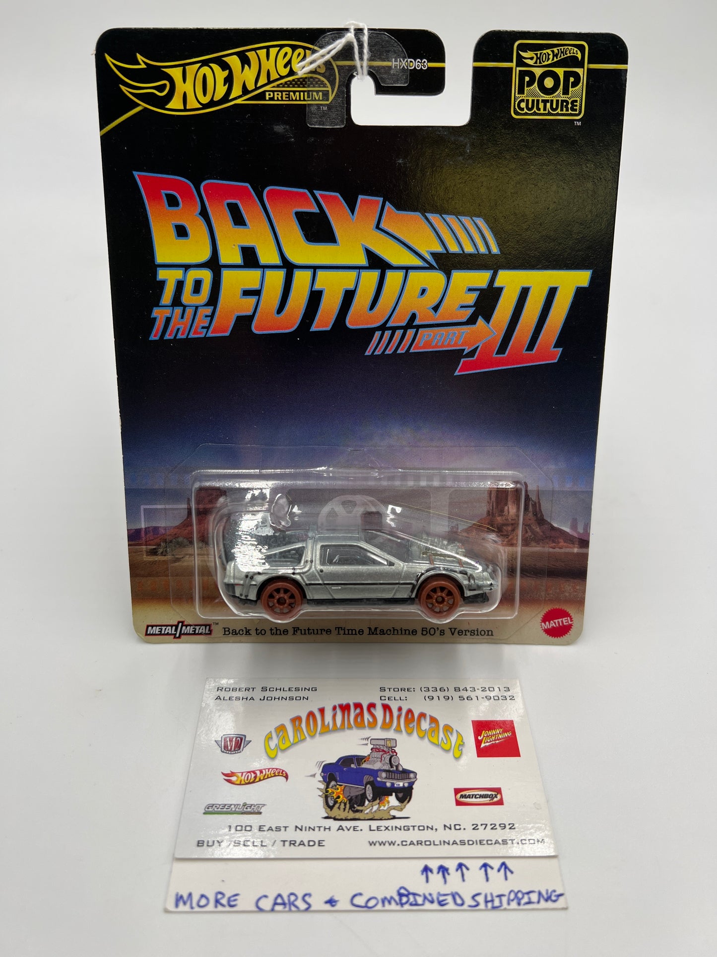 2024 Hot Wheels Pop Culture Back To The Future Part III BTTF Time Machine 50s Version Silver 271E