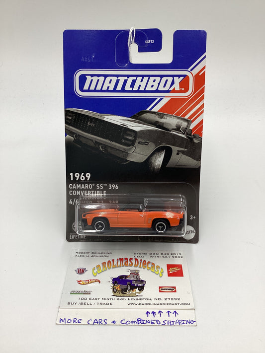 2024 Matchbox American Convertibles #4 1969 Camaro SS 396 Covertible Orange 162F