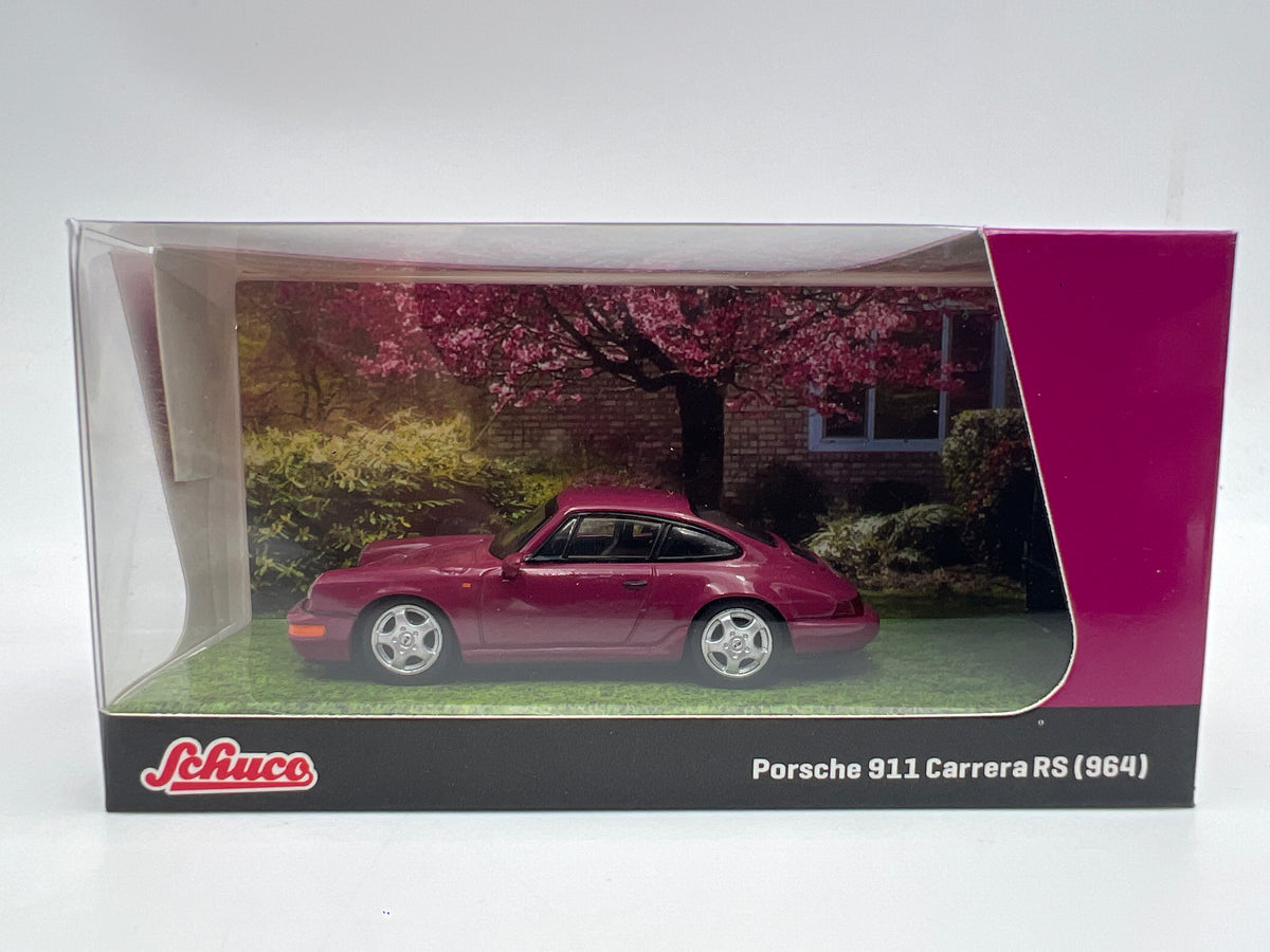 Tarmac Works x Schuco 1/64 Porsche 911 Carrera RS 964 Ruby Star