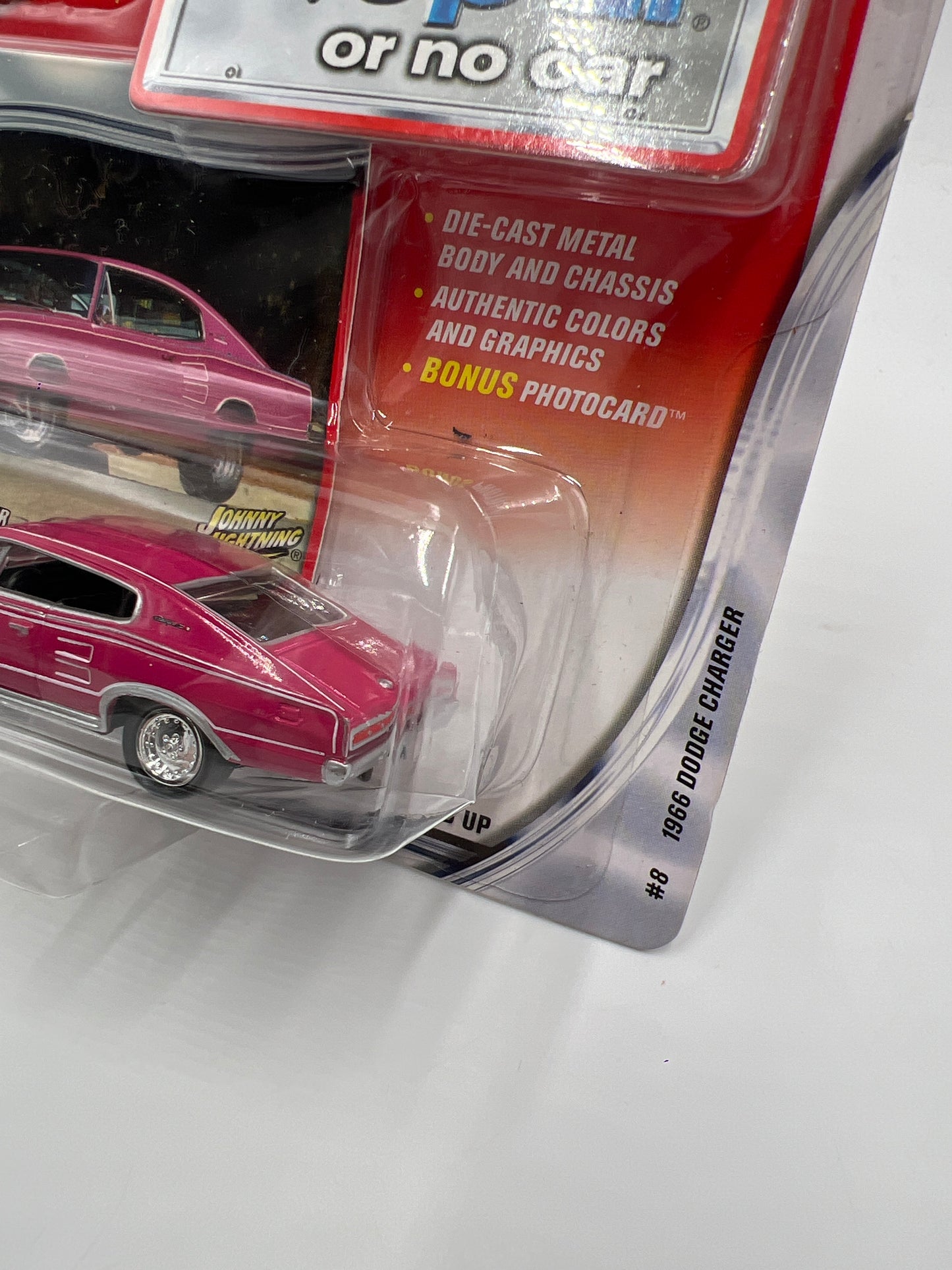 Johnny Lightning Mopar Or No Car #8 1966 Dodge Charger Pink 219D