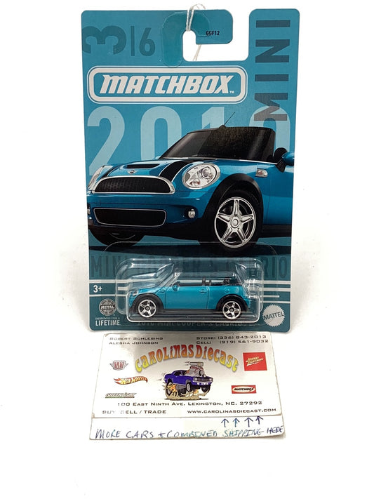 2024 Matchbox 2010 Mini Cooper Cabrio 3/6 Walmart Exclusive 161L