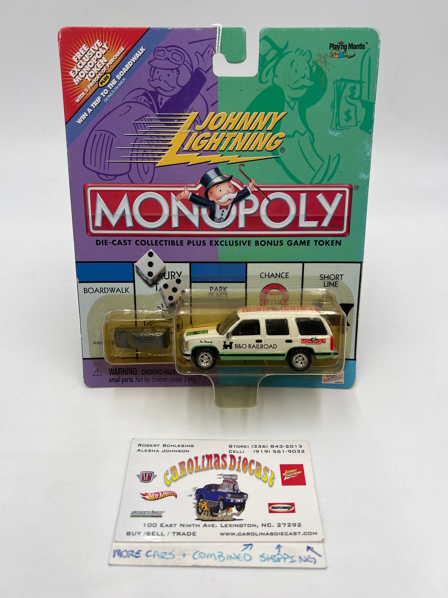 Johnny Lightning Monopoly 1997 Chevy Tahoe White 230D