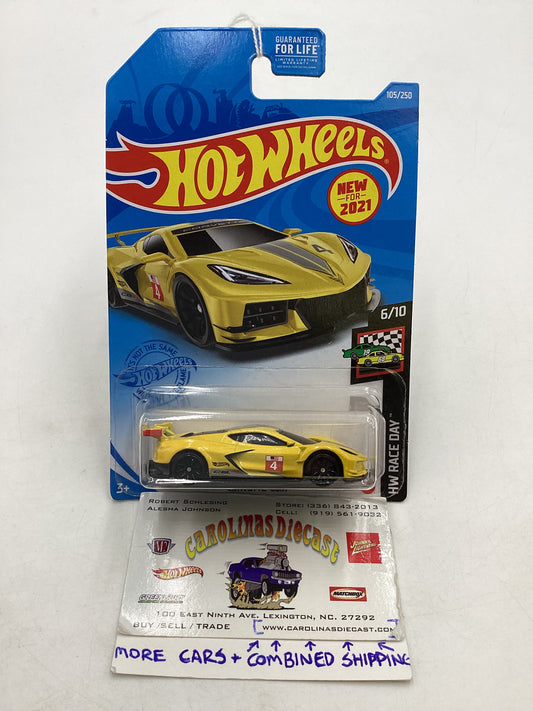 2021 Hot Wheels #105 Corvette C8.R Yellow 12G