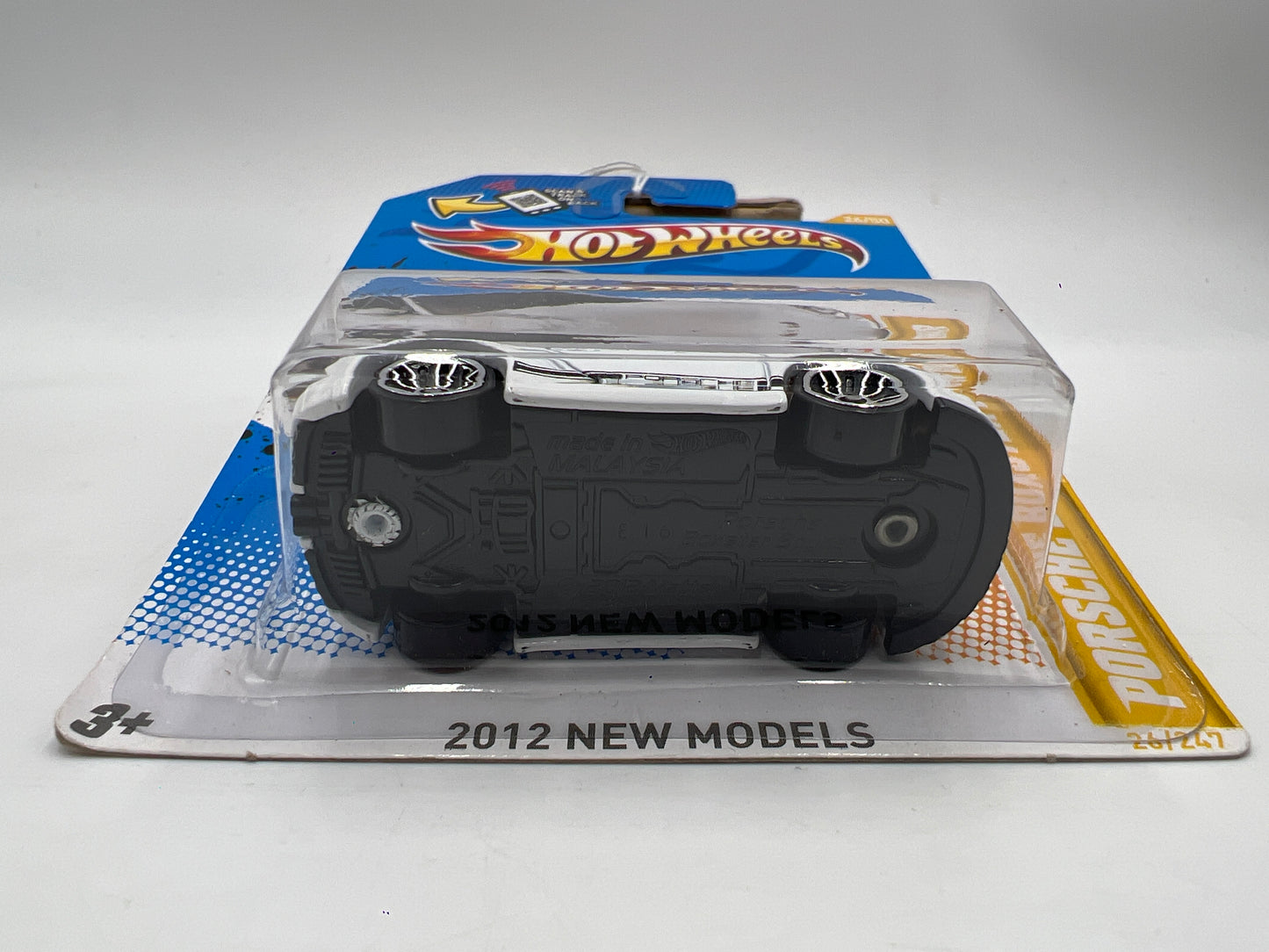 2012 Hot Wheels New Models #26 Porsche Boxster Spyder White Light Pink Windshield SR