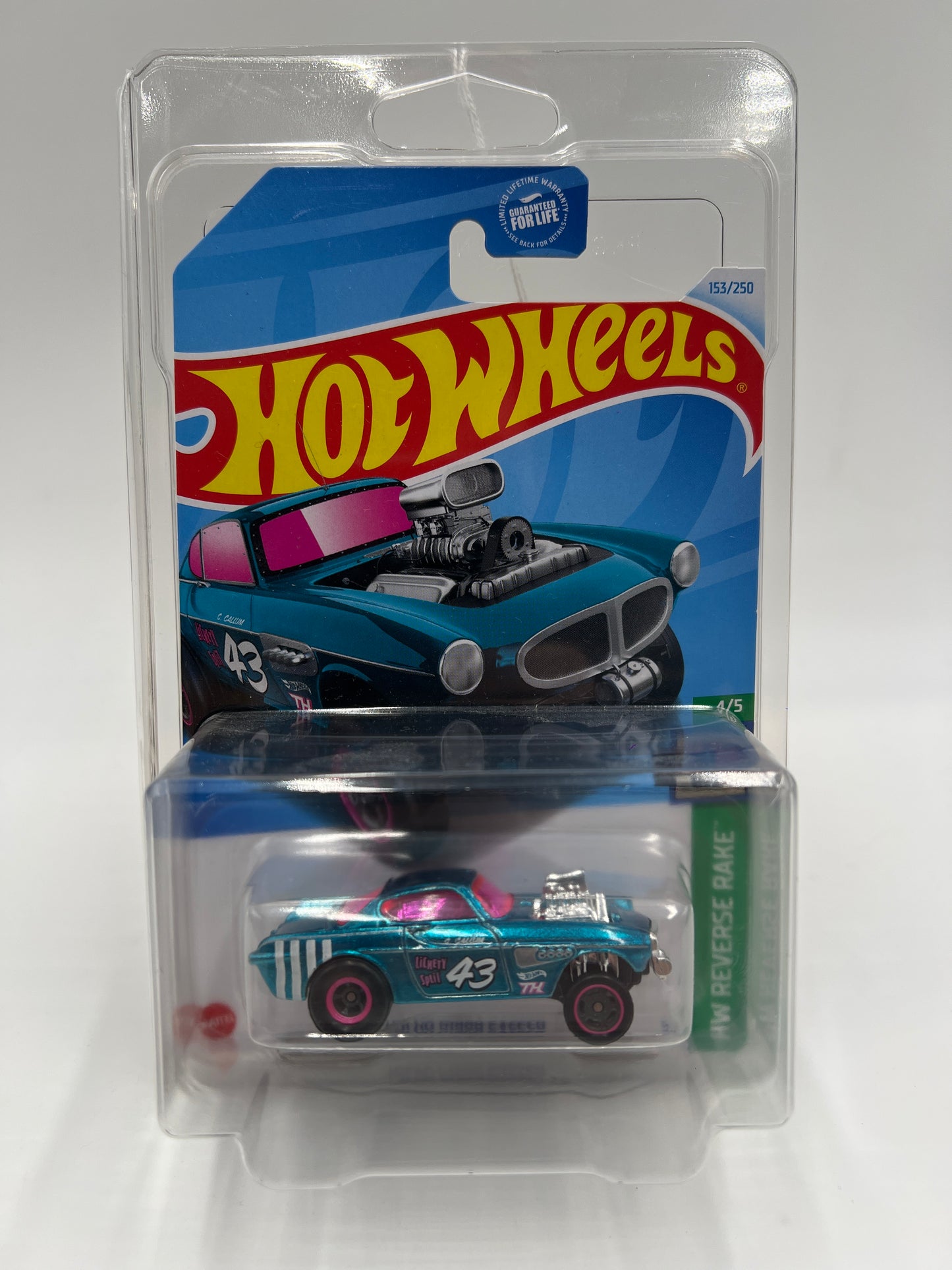2024 Hot Wheels Super Treasure Hunt #153 Volvo P1800 Gasser Blue W/Protector