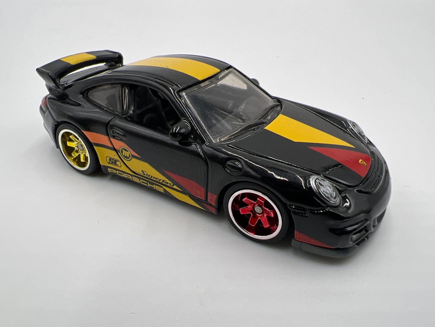 Matchbox Super Chase Porsche 911 GT3-2007 Black Loose CUSTOM