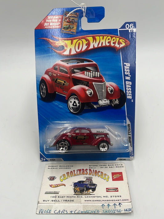 2010 Hot Wheels Muscle Mania Pass’N Gasser Walmart Exclusive Red 104/240 236G