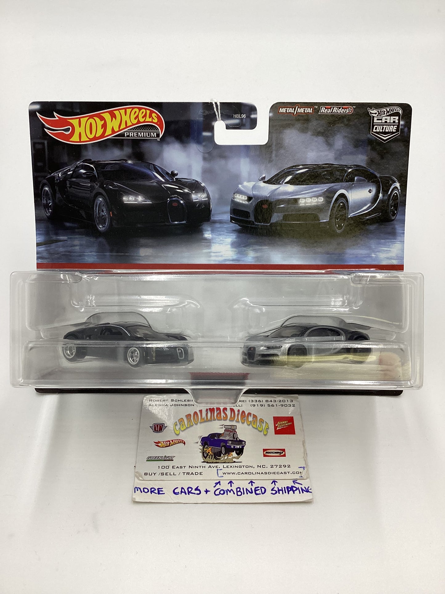 2024 Hot Wheels 2 pack Target Premium Bugatti Veyron / 16 Bugatti Chiron 281C