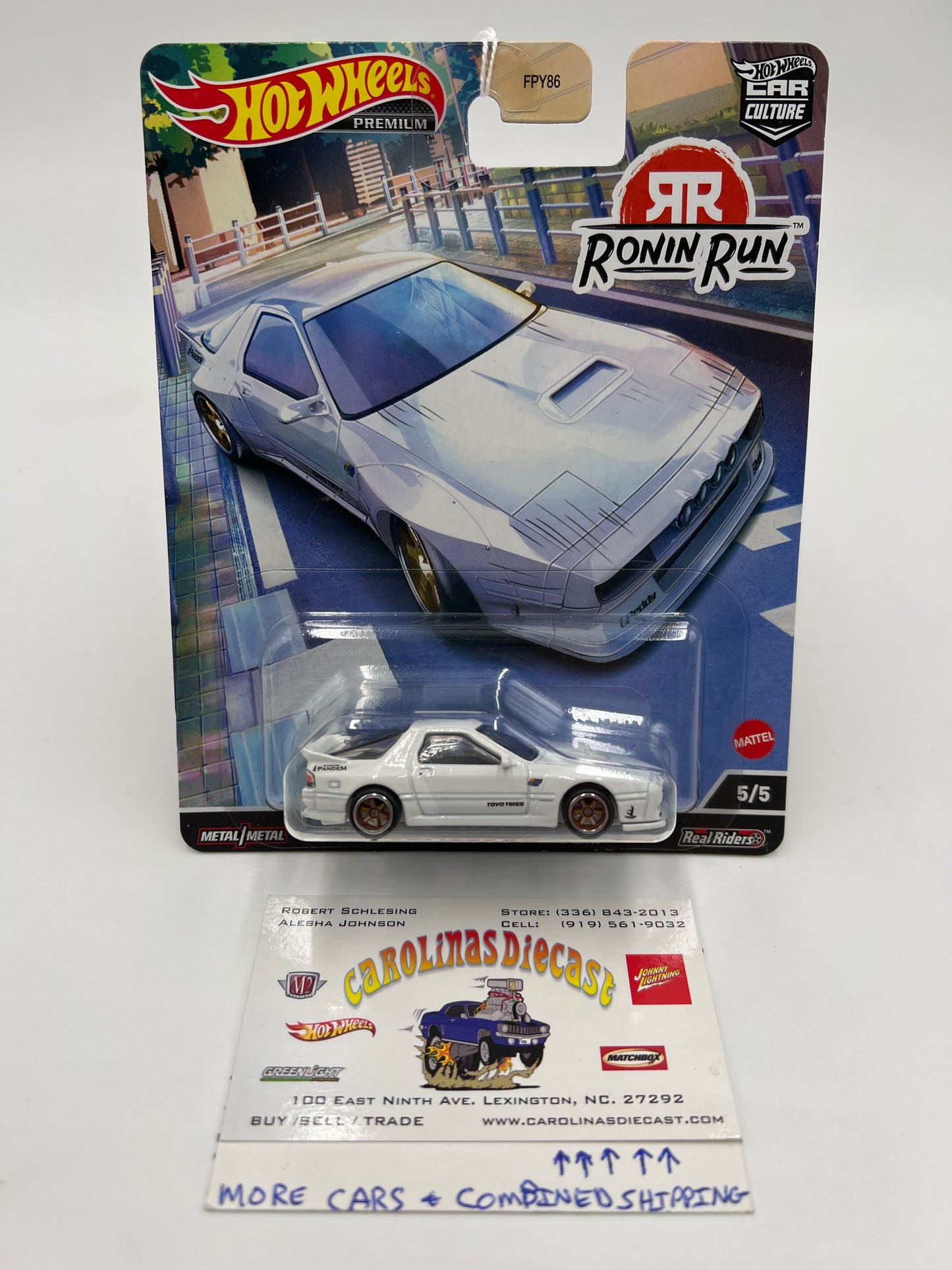 2022 Hot Wheels Ronin Run #5 Mazda RX7 FC Pandem White 243C