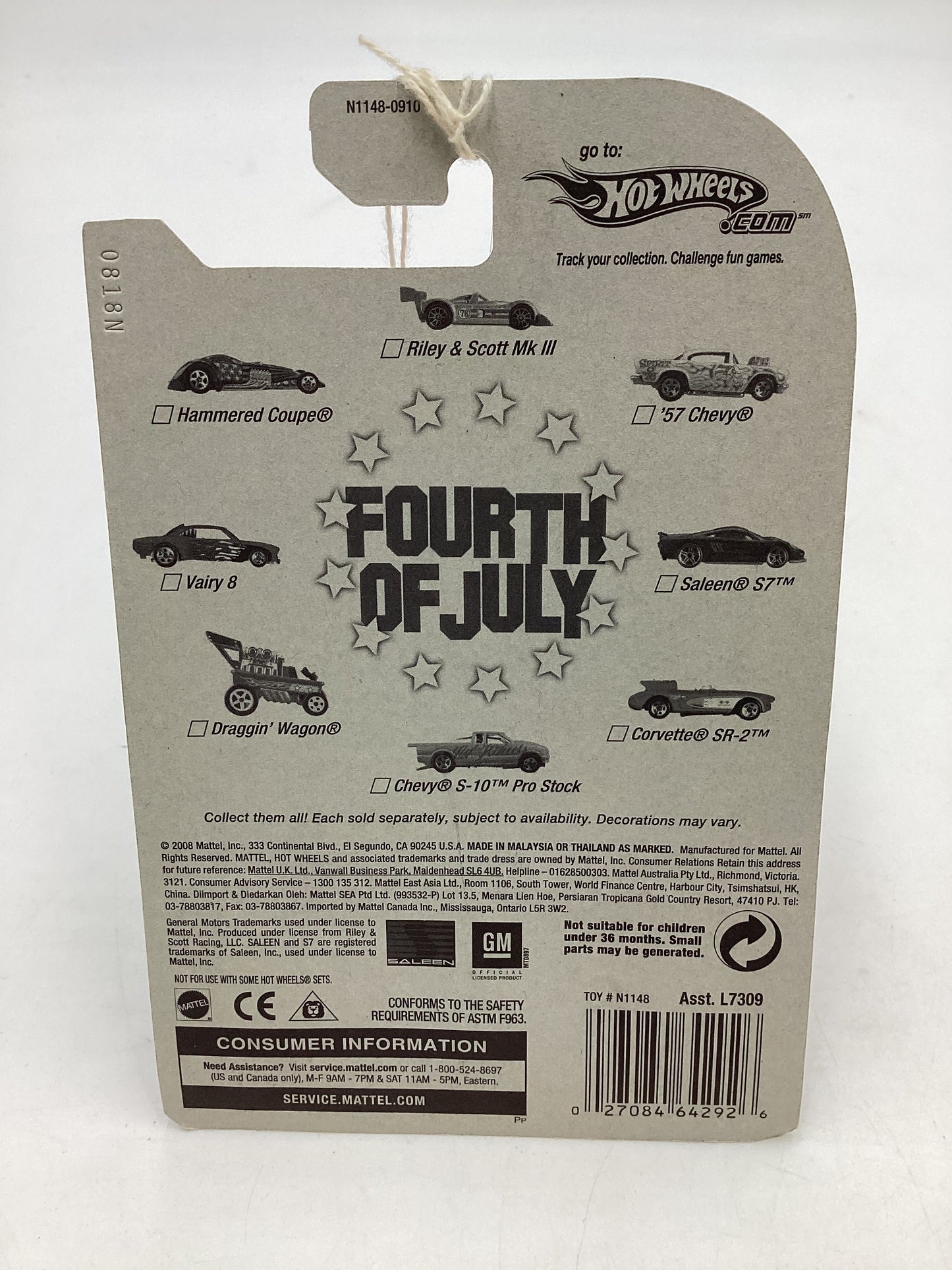 Hot wheels Fourth of July Corvette SR-2 159E