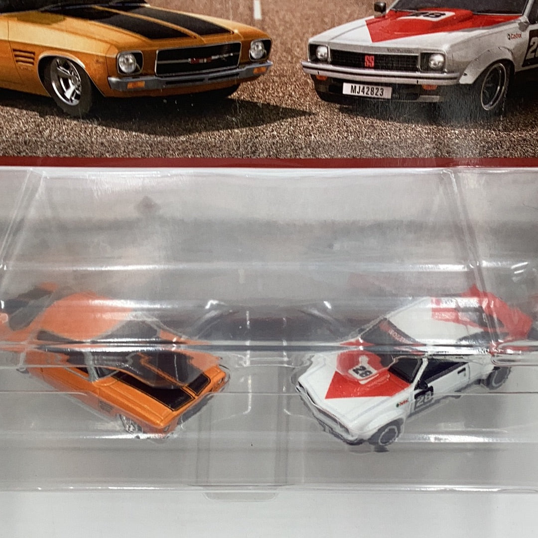 Hot wheels car culture team 2 pack target exclusive 73 Holden Monaco GTS 77 Holden Torana A9X 279H