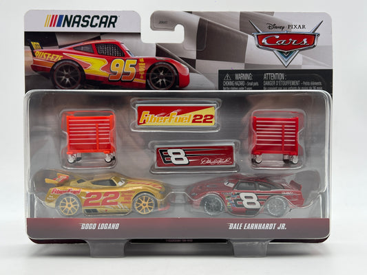 Disney Pixar Cars 2 Pack NASCAR Gogo Logano & Dale Earnhardt Jr