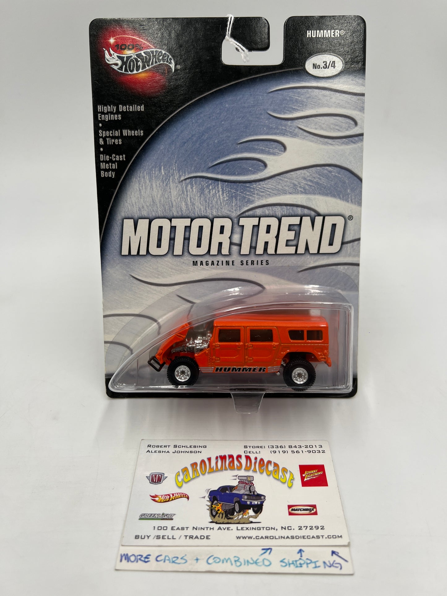 Hot Wheels Premium 100% Motor Trend #3 Hummer Orange