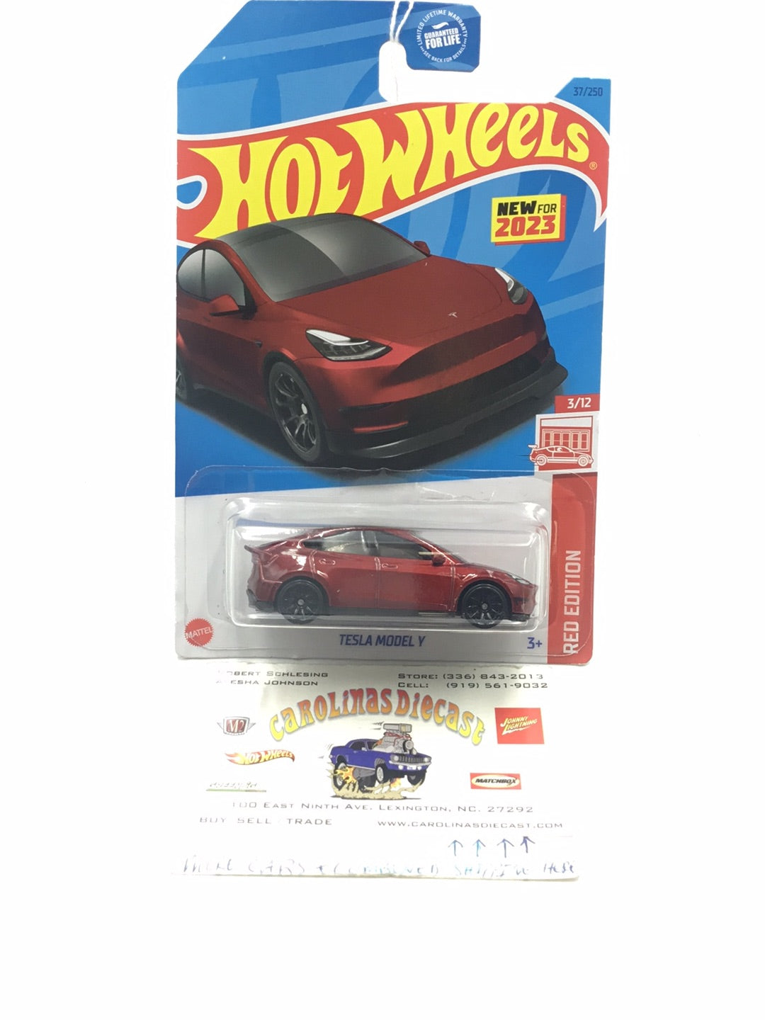 2023 hot wheels red edition #37 Tesla Model Y FF1