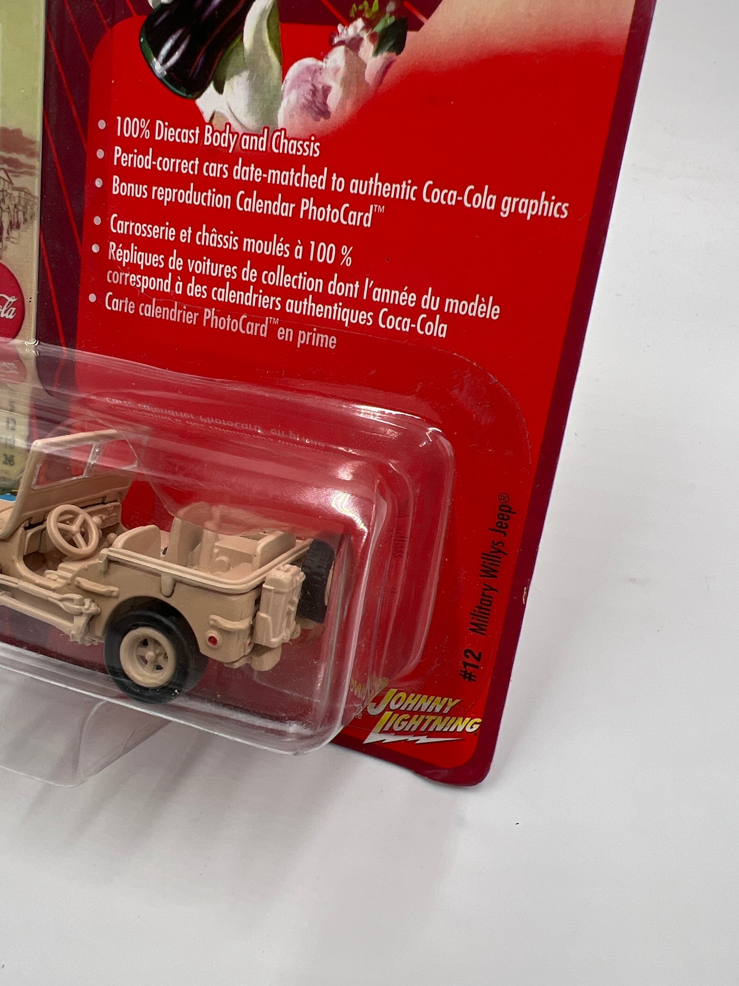 Johnny Lightning Coca Cola Calendar Girl Series #12 Military Willys Jeep