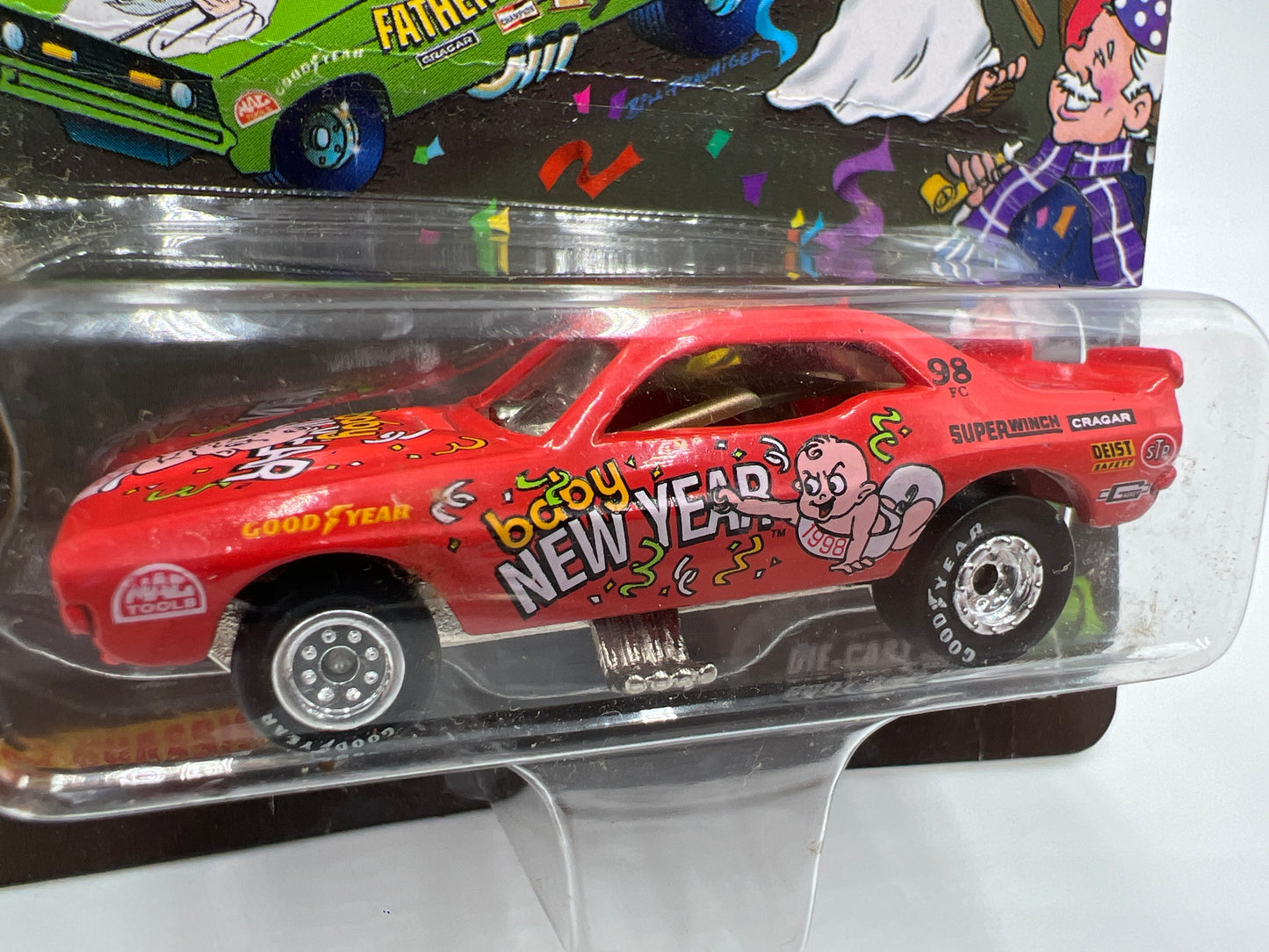 Johnny Lightning Dragsters New Year 98 #14109 Baby New Year Red 186C