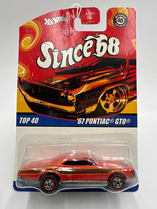 Hot Wheels Since 68 Top 40 #15 67 Pontiac GTO Orange