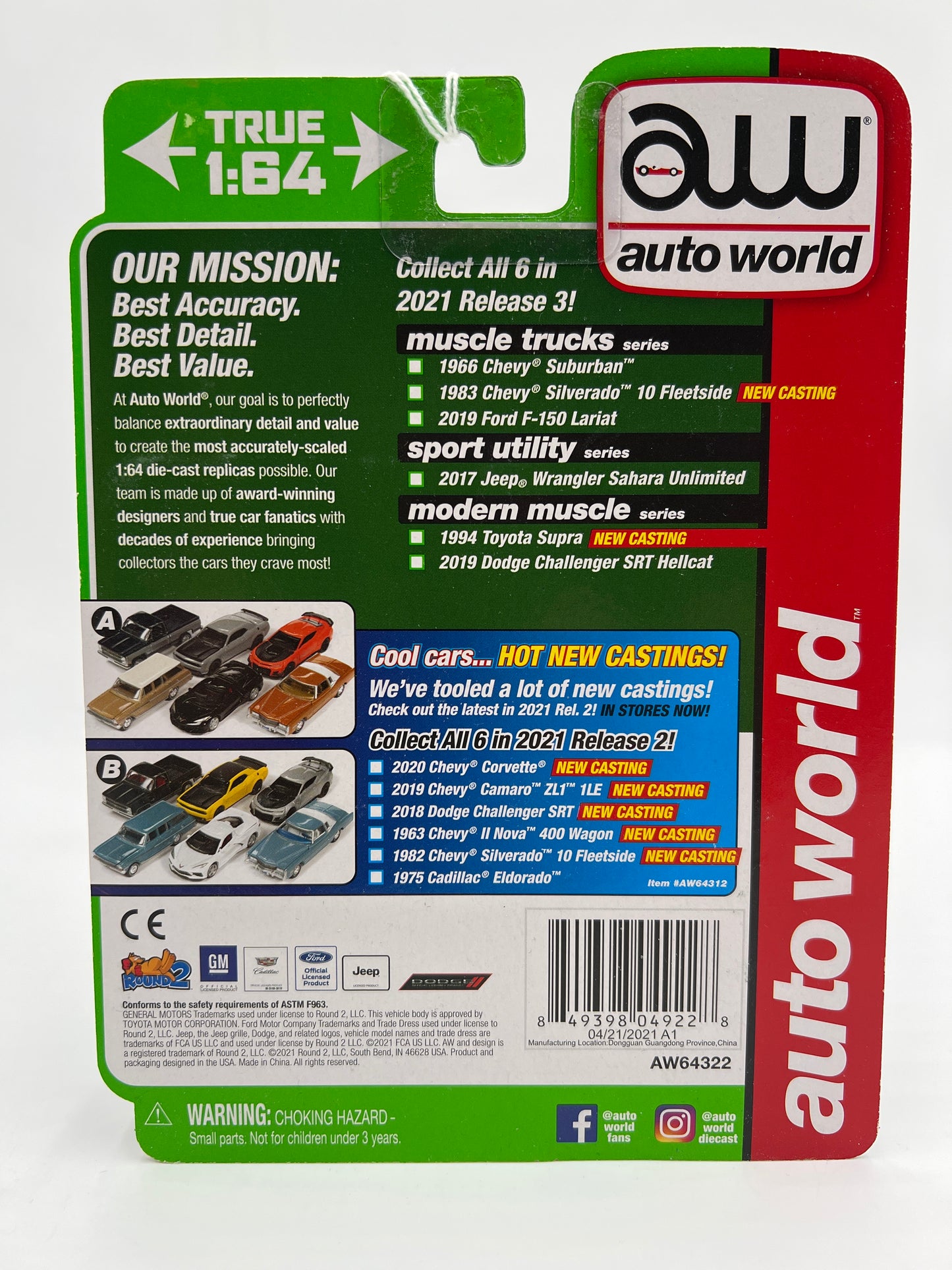 Auto World Muscle Trucks Release 3 Version A 2019 Ford F-150 Lariat Red 183C